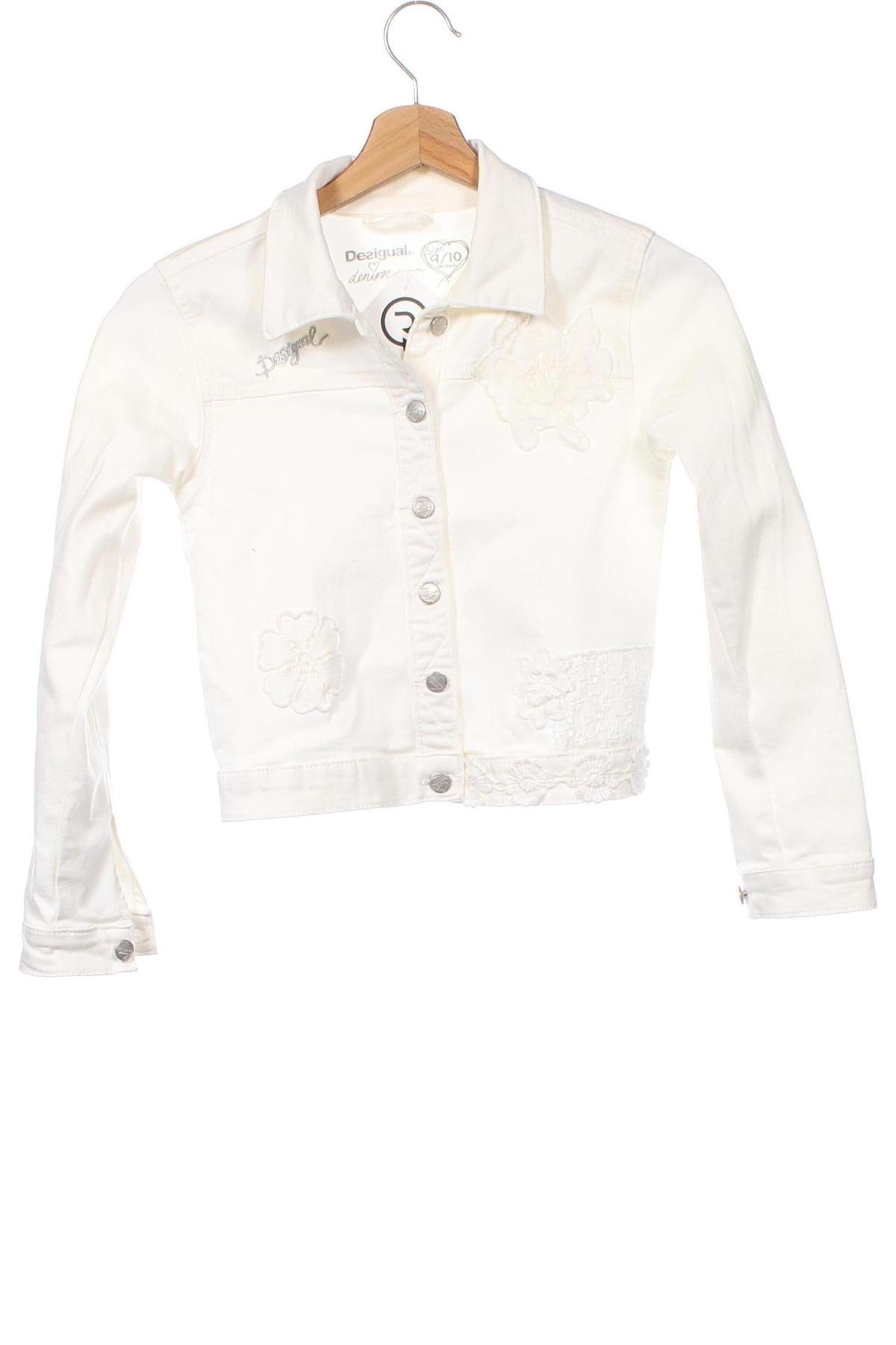Παιδικό μπουφάν Desigual, Μέγεθος 8-9y/ 134-140 εκ., Χρώμα Λευκό, Τιμή 16,63 €