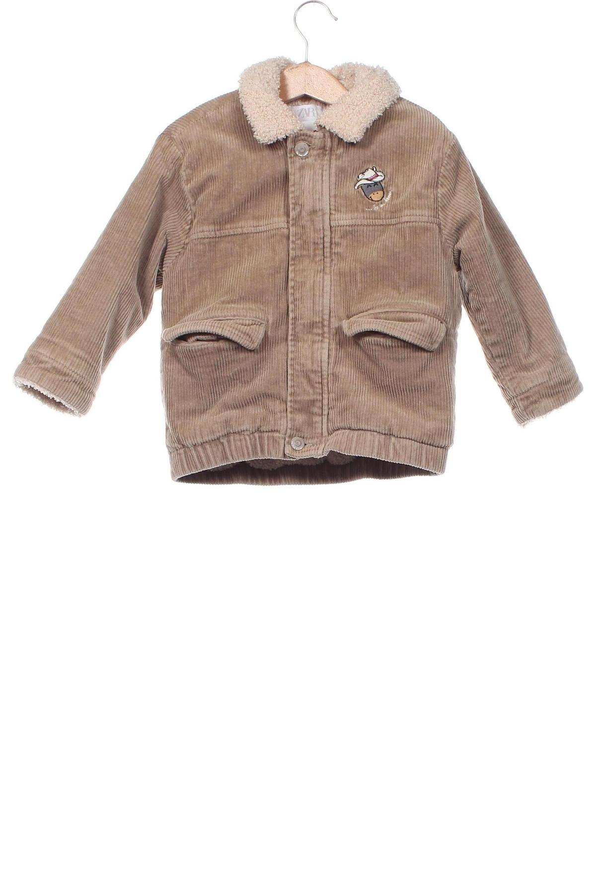 Kinderjacke Zara, Größe 3-4y/ 104-110 cm, Farbe Beige, Preis 13,51 €