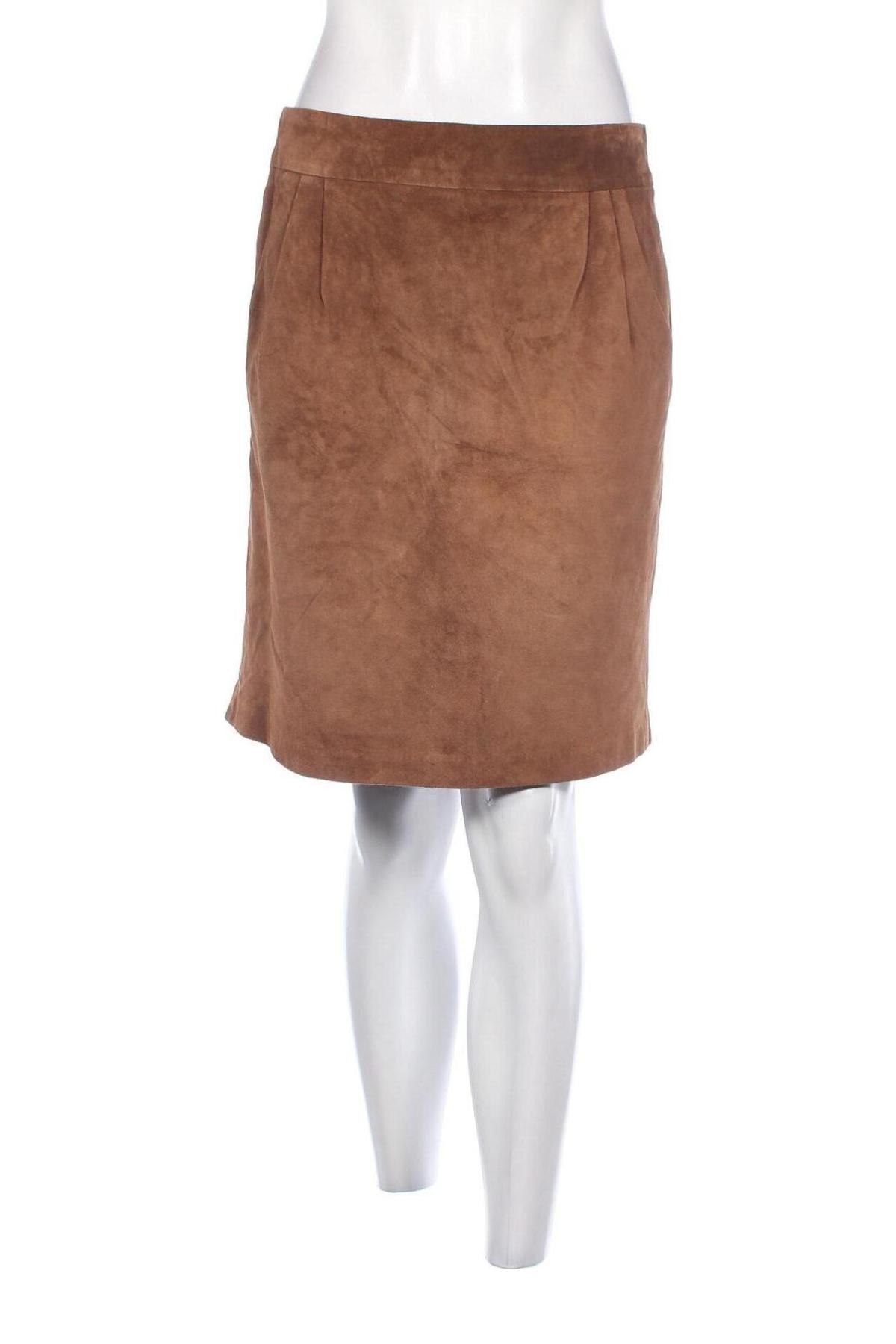 Δερμάτινη φούστα Hallhuber, Μέγεθος M, Χρώμα  Μπέζ, Τιμή 37,08 €