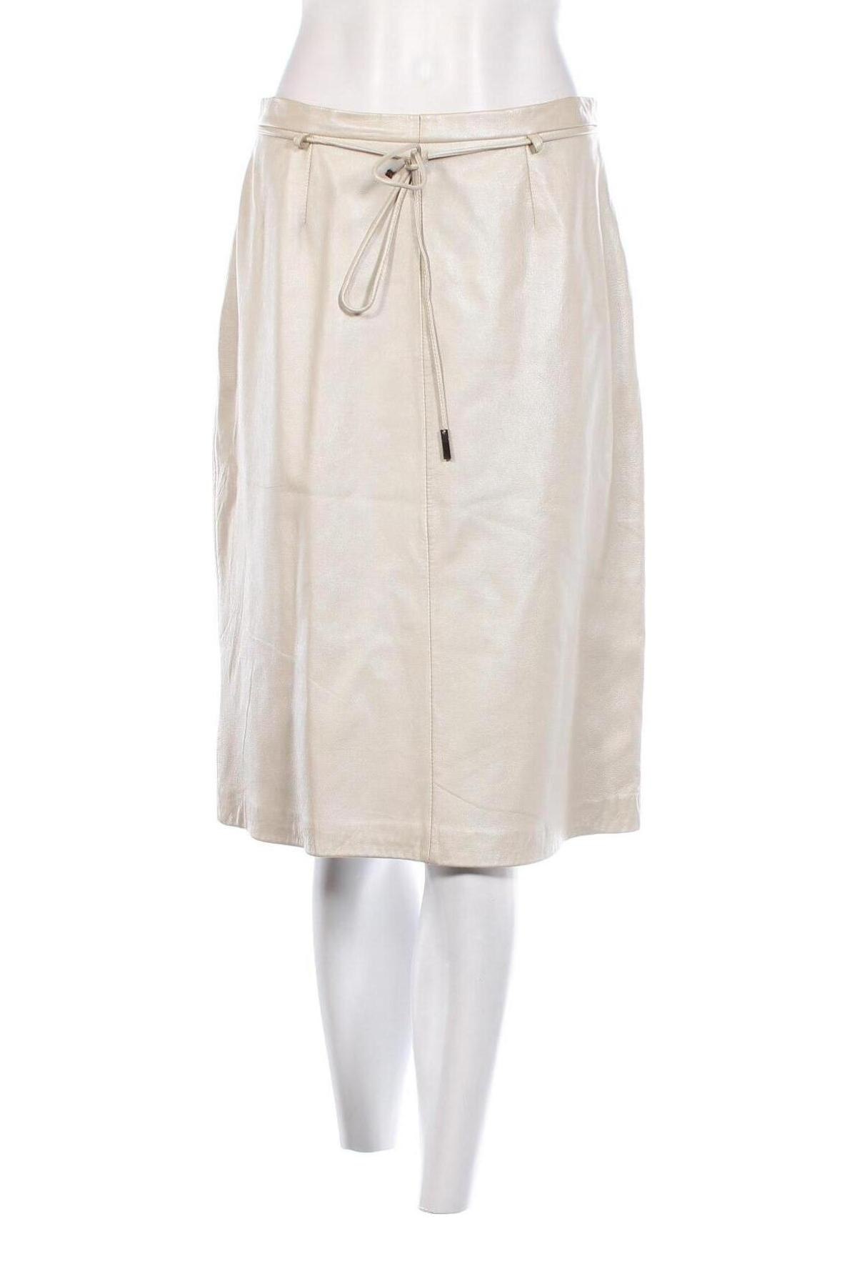 Δερμάτινη φούστα Siena Studio, Μέγεθος M, Χρώμα Εκρού, Τιμή 67,42 €