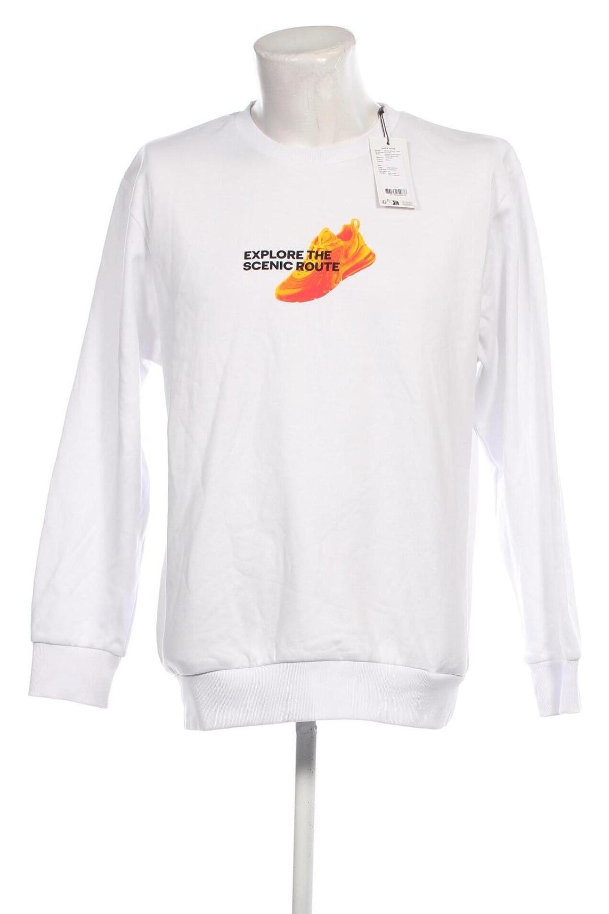 Ανδρική μπλούζα Core By Jack & Jones, Μέγεθος L, Χρώμα Λευκό, Τιμή 13,04 €