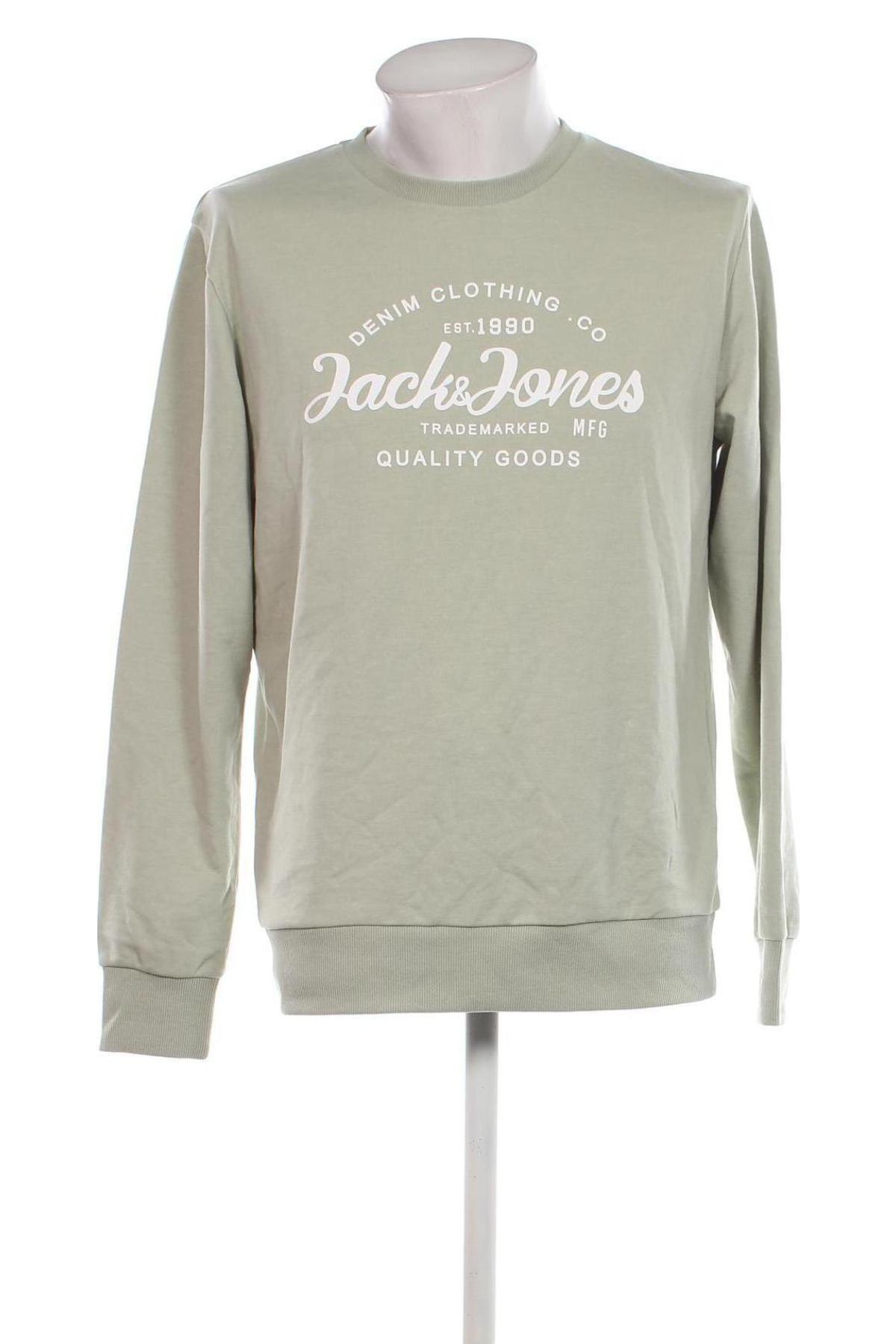 Ανδρική μπλούζα Jack & Jones, Μέγεθος L, Χρώμα Πράσινο, Τιμή 13,89 €