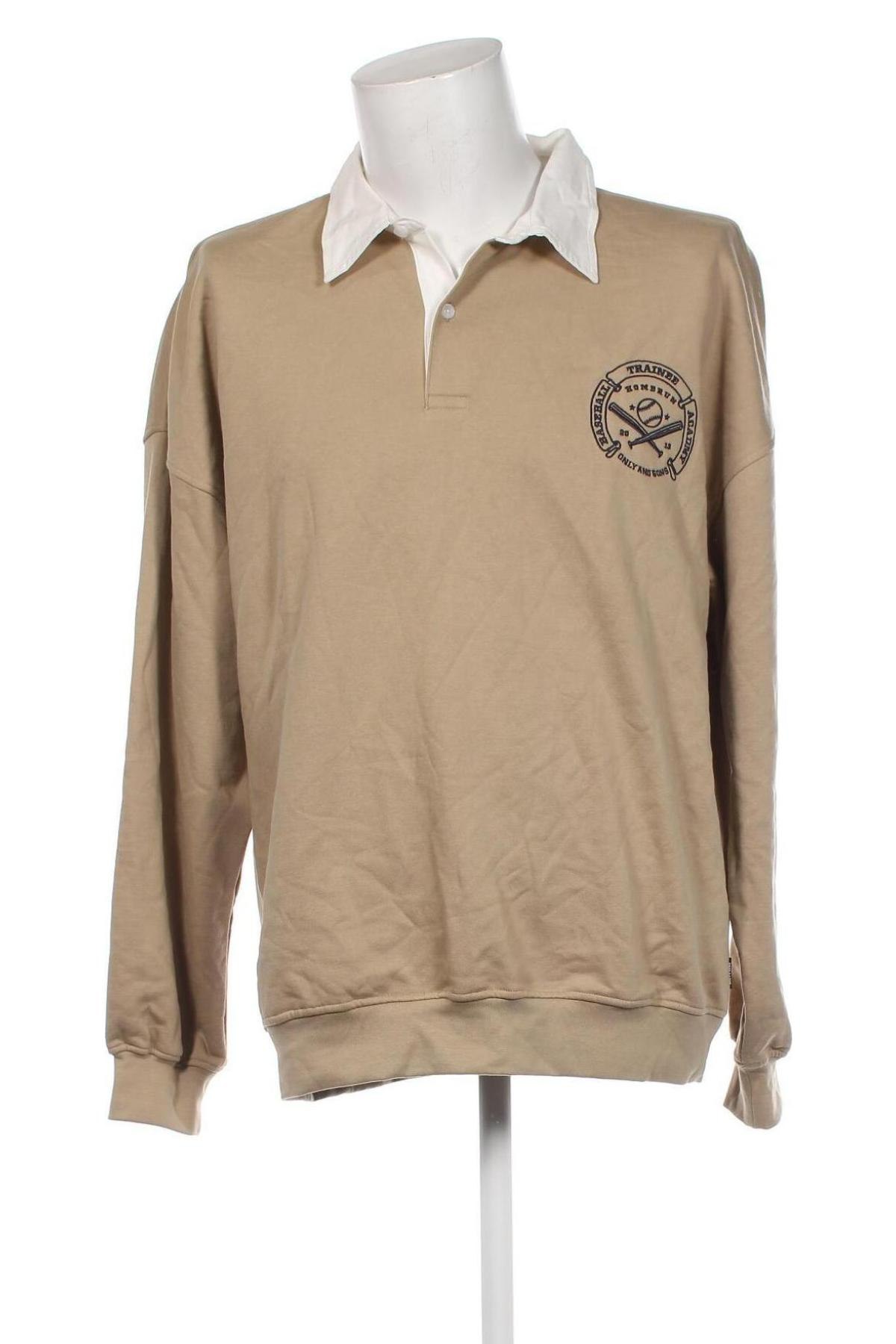 Ανδρική μπλούζα Only & Sons, Μέγεθος L, Χρώμα Καφέ, Τιμή 8,79 €
