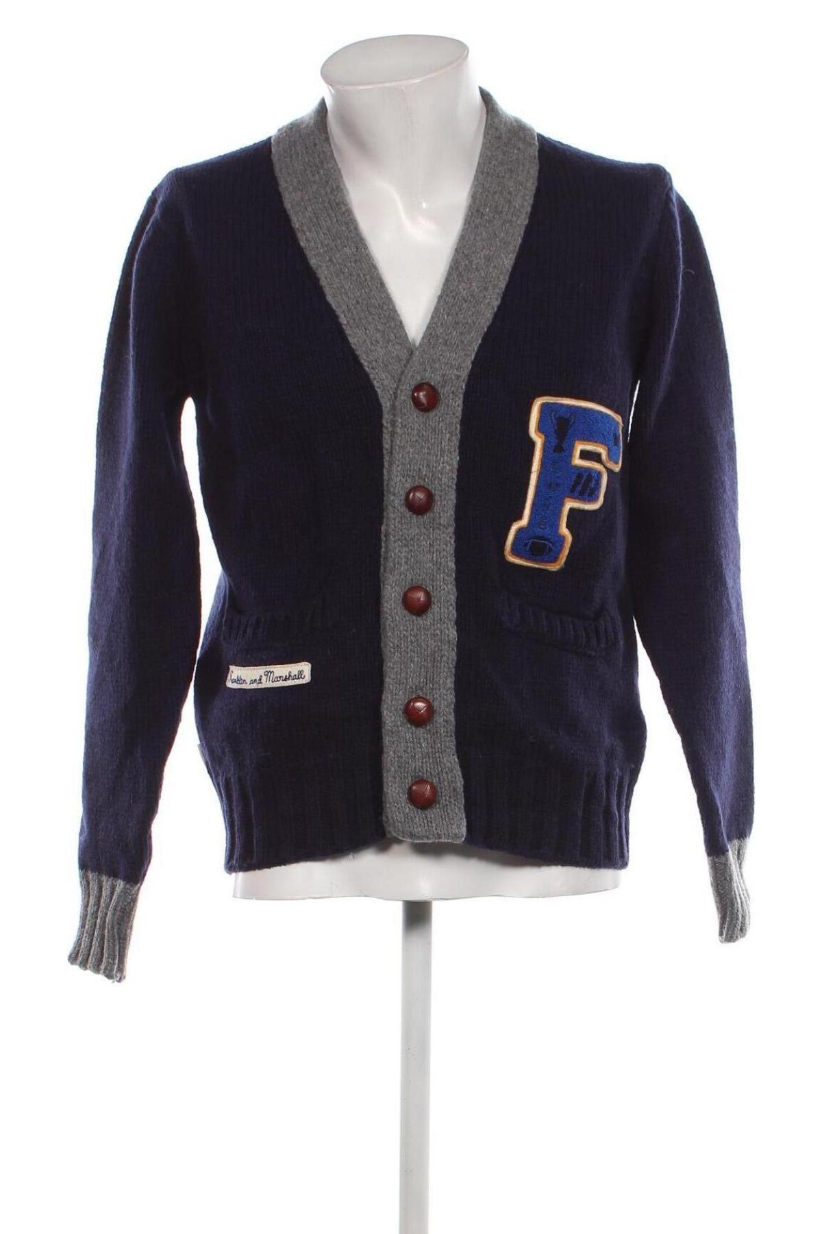 Herren Strickjacke Franklin & Marshall, Größe M, Farbe Blau, Preis € 40,98