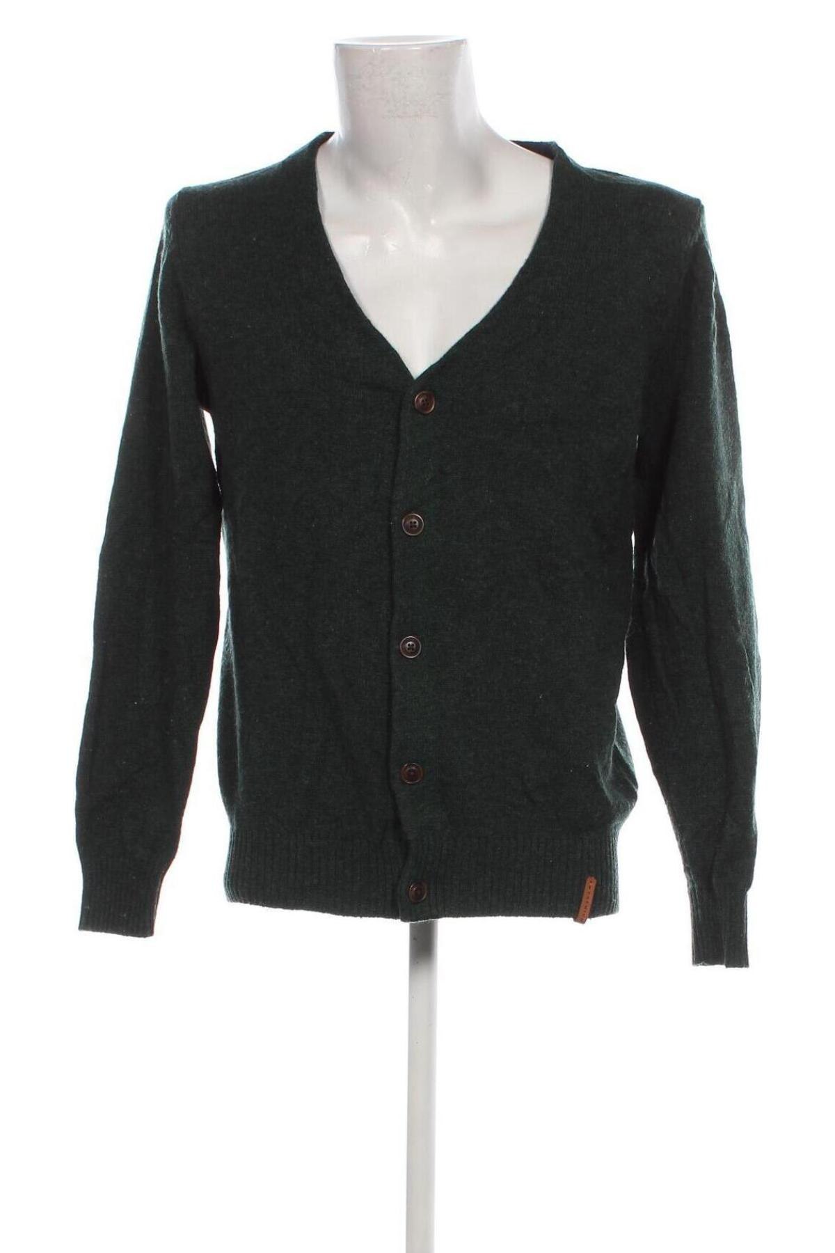 Jachetă tricotată de bărbați Jack & Jones PREMIUM, Mărime L, Culoare Verde, Preț 65,99 Lei