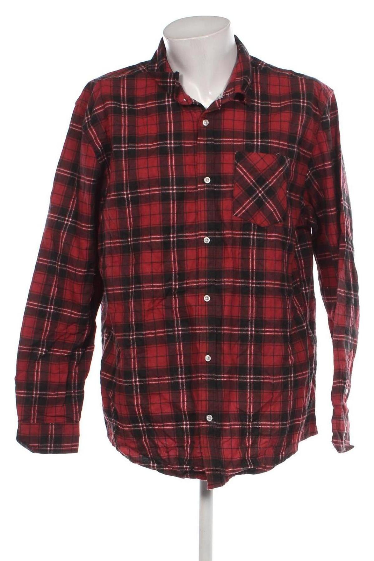 Ανδρικό πουκάμισο, Μέγεθος 4XL, Χρώμα Κόκκινο, Τιμή 8,97 €