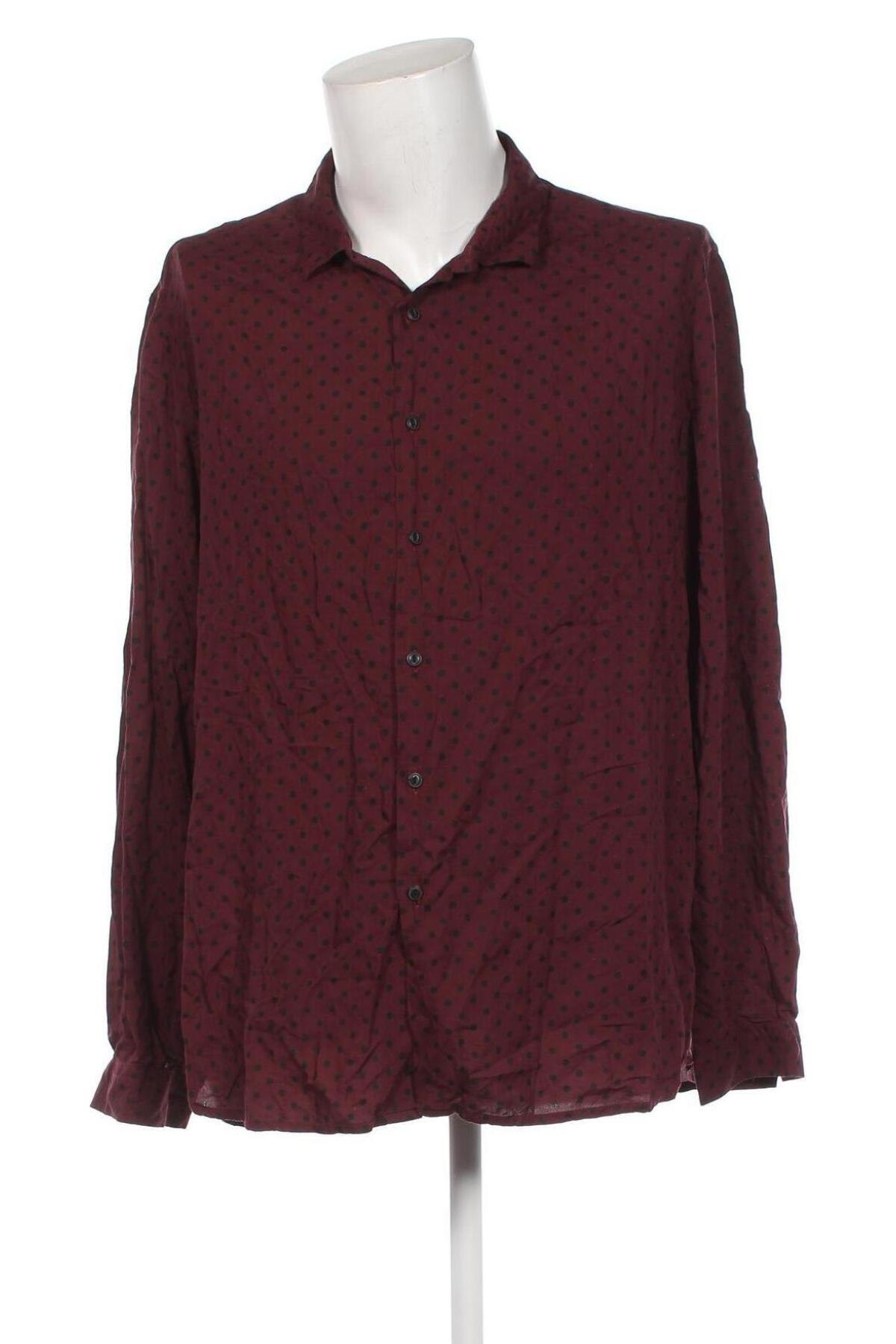 Ανδρικό πουκάμισο ASOS, Μέγεθος XXL, Χρώμα Κόκκινο, Τιμή 11,57 €