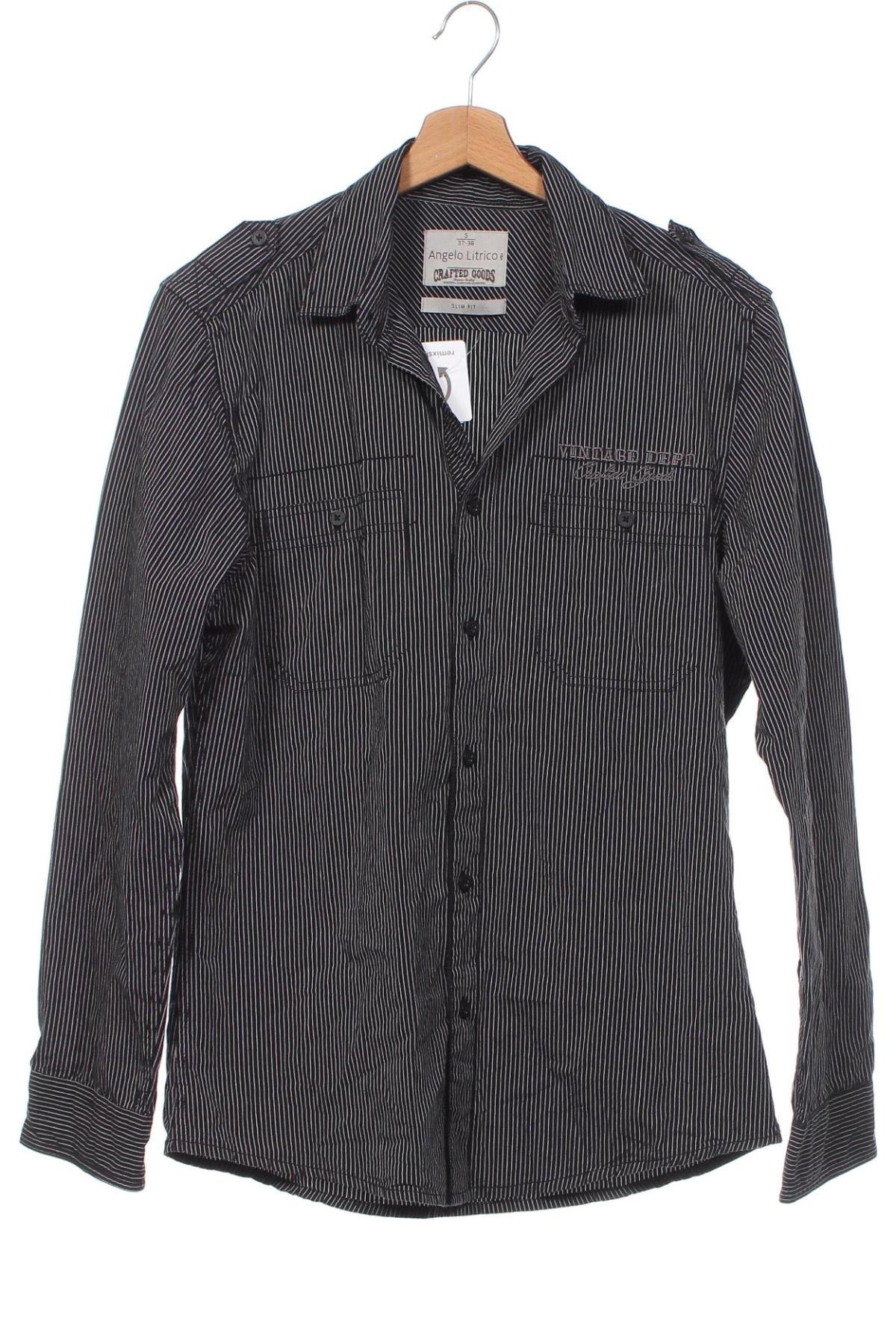 Мъжка риза Angelo Litrico, Размер S, Цвят Черен, Цена 13,05 лв.