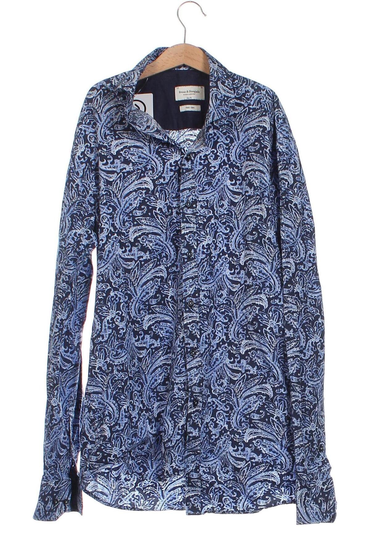 Herrenhemd Bruuns Bazaar, Größe M, Farbe Blau, Preis 19,79 €