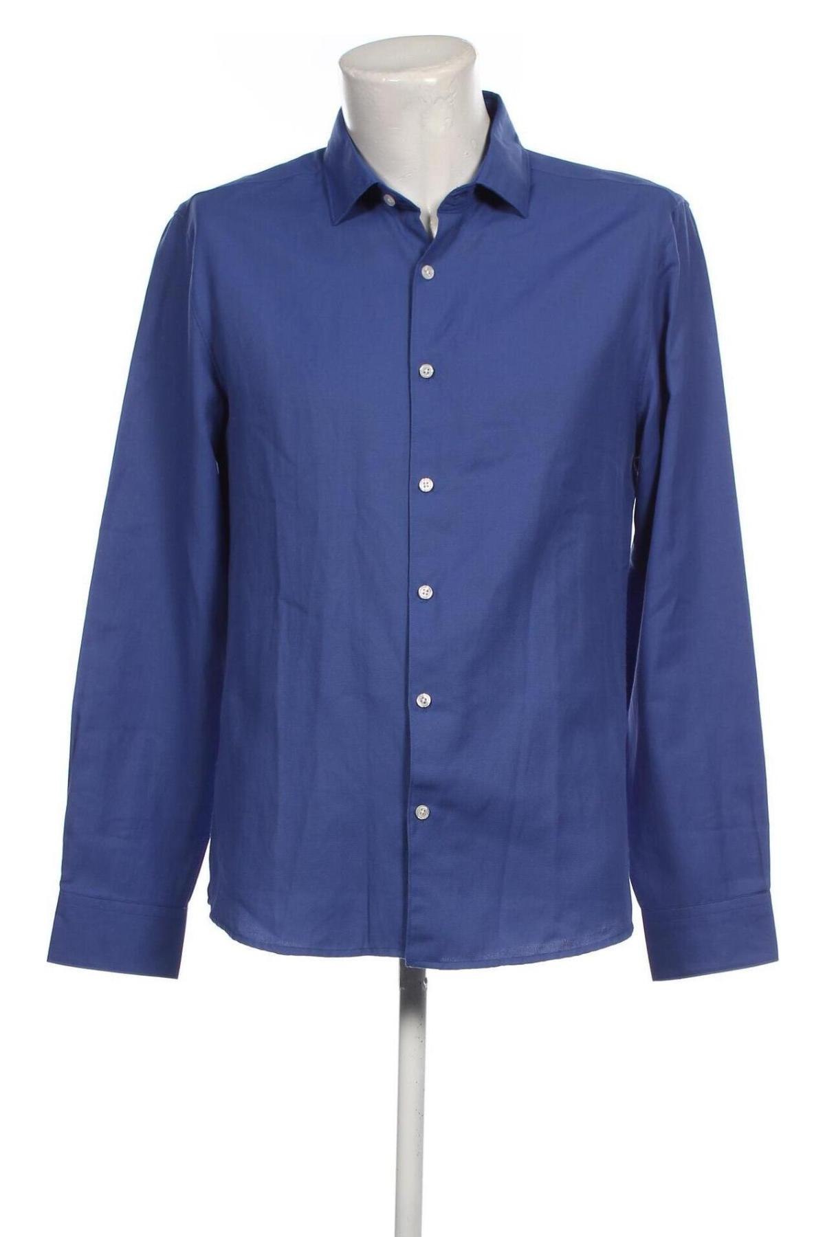 Herrenhemd Burton of London, Größe M, Farbe Blau, Preis 21,83 €