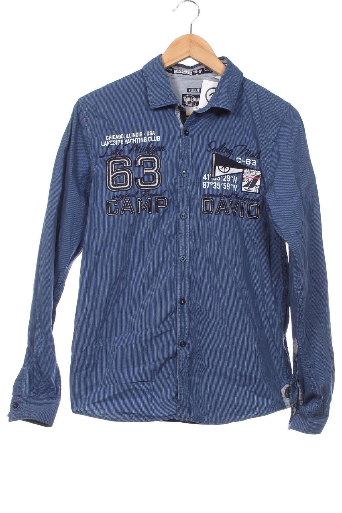Herrenhemd Camp David, Größe S, Farbe Blau, Preis 19,14 €