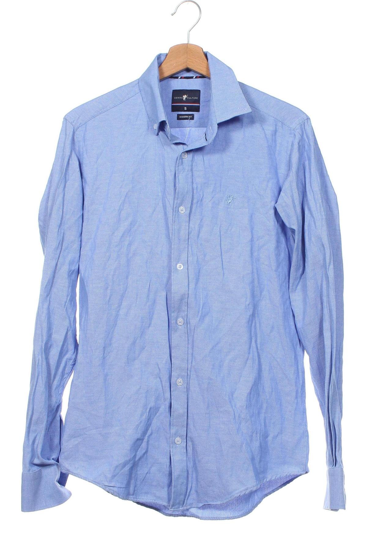 Ανδρικό πουκάμισο Denim Culture, Μέγεθος S, Χρώμα Μπλέ, Τιμή 6,31 €