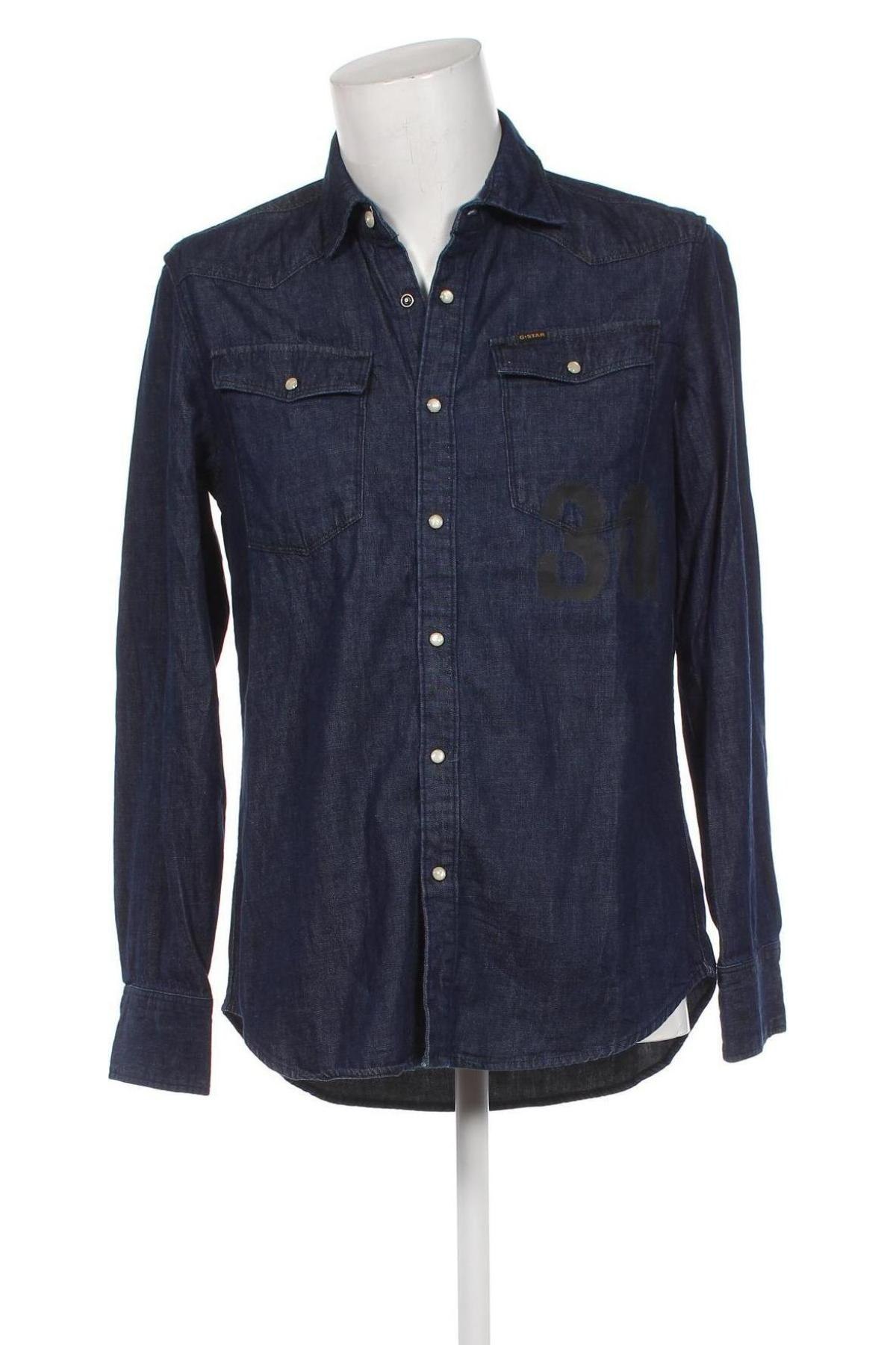 Herrenhemd G-Star Raw, Größe M, Farbe Blau, Preis 82,99 €