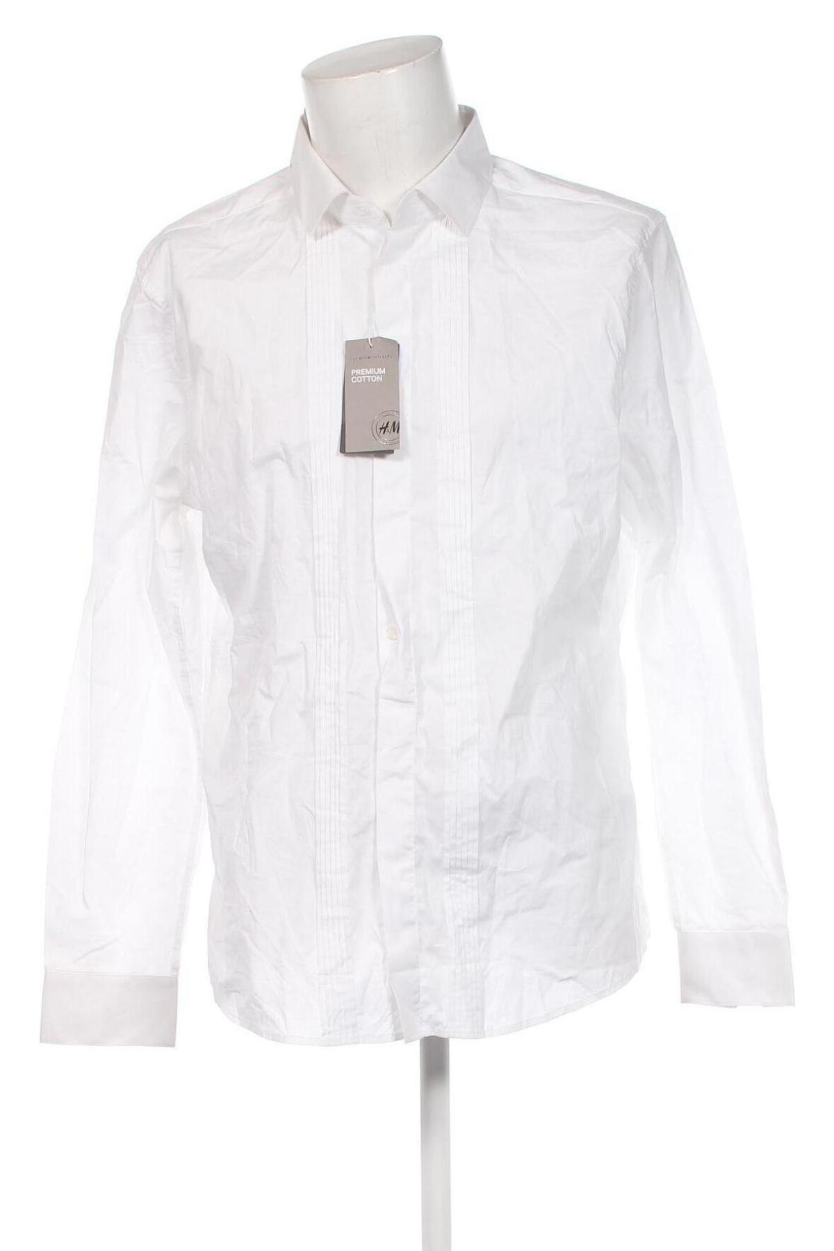 Herrenhemd H&M, Größe XL, Farbe Weiß, Preis € 14,40