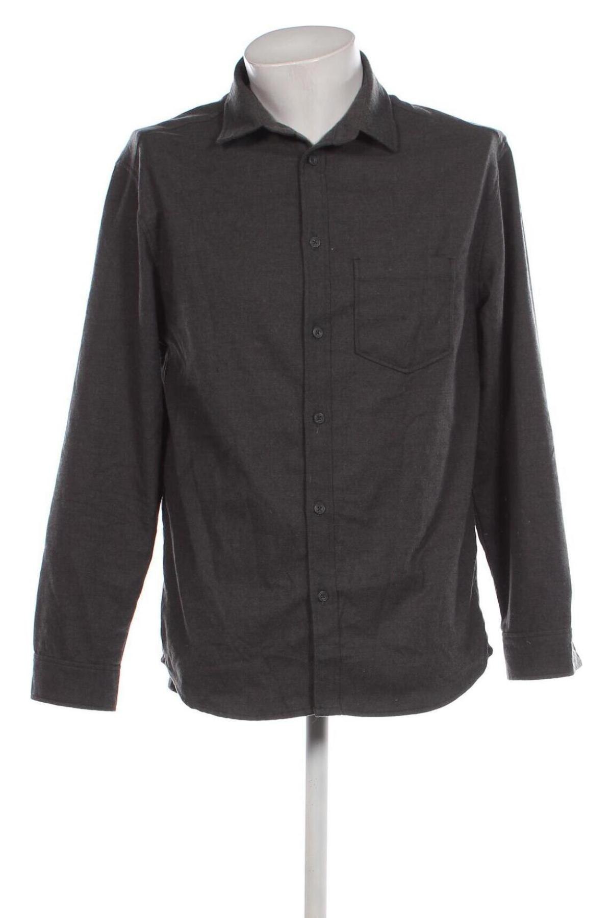 Herrenhemd H&M Divided, Größe M, Farbe Grau, Preis 8,07 €