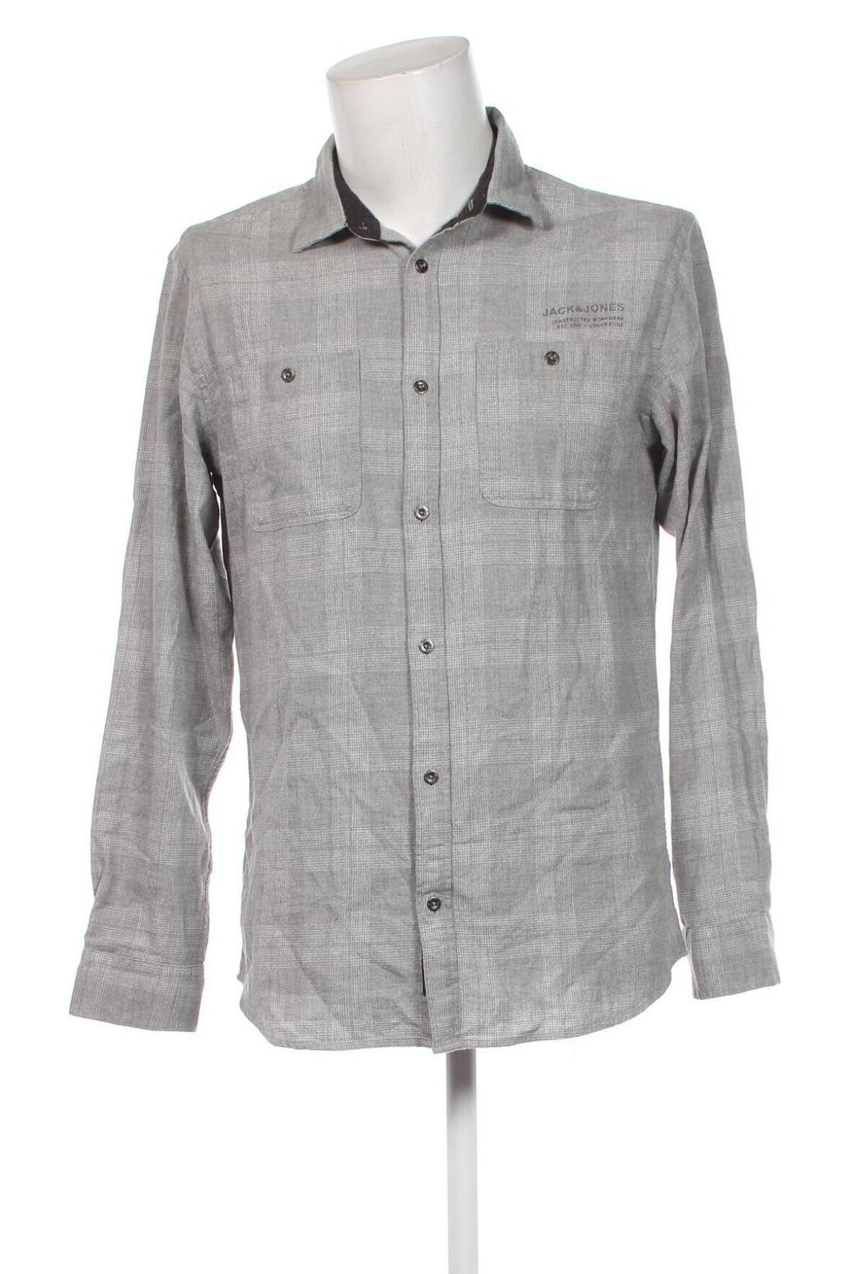 Мъжка риза Jack & Jones, Размер L, Цвят Сив, Цена 15,30 лв.