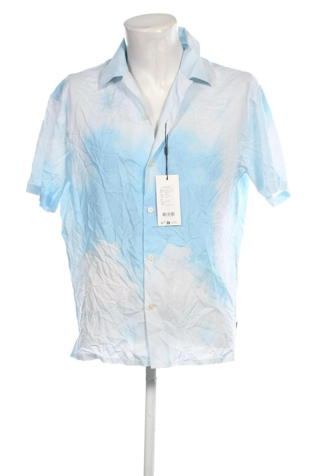 Ανδρικό πουκάμισο Jack & Jones, Μέγεθος L, Χρώμα Μπλέ, Τιμή 22,83 €