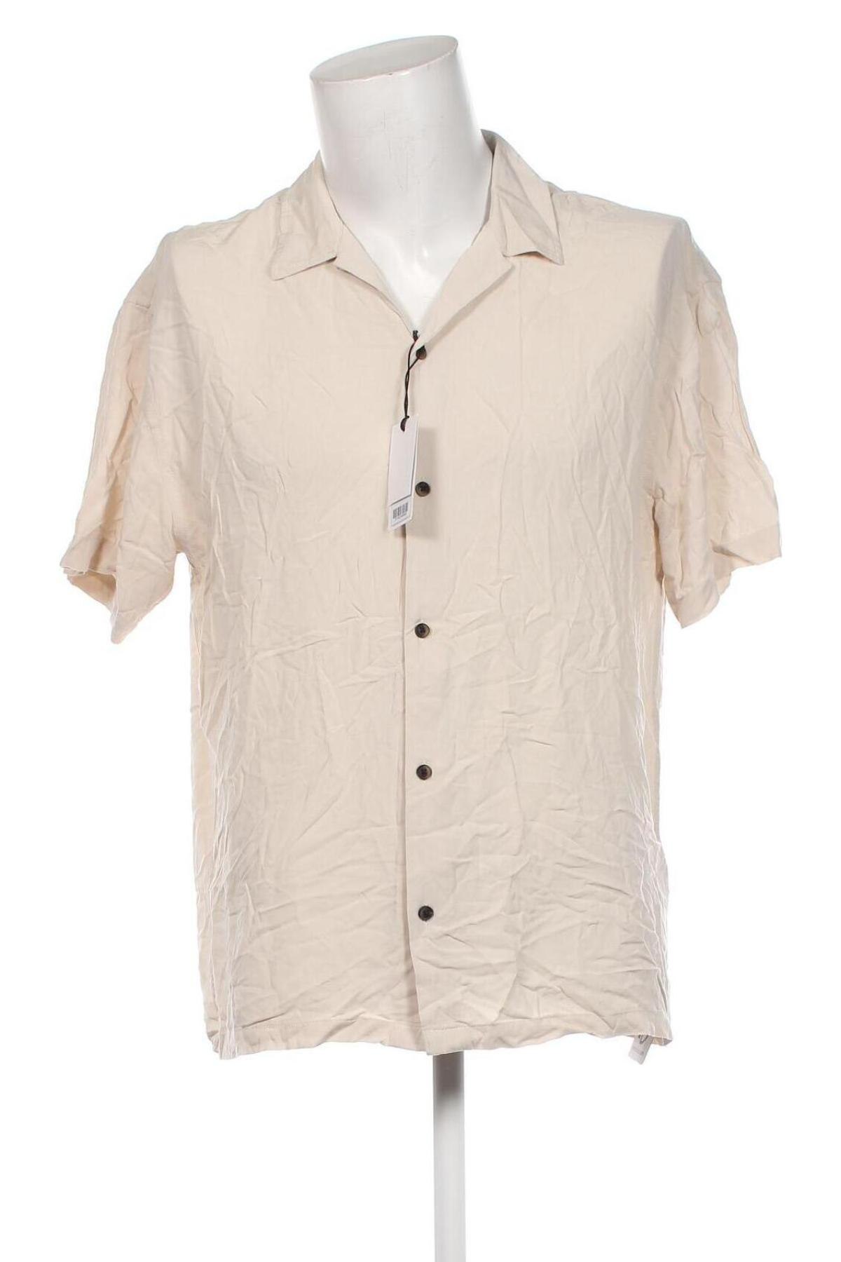 Ανδρικό πουκάμισο Jack & Jones, Μέγεθος L, Χρώμα  Μπέζ, Τιμή 42,27 €