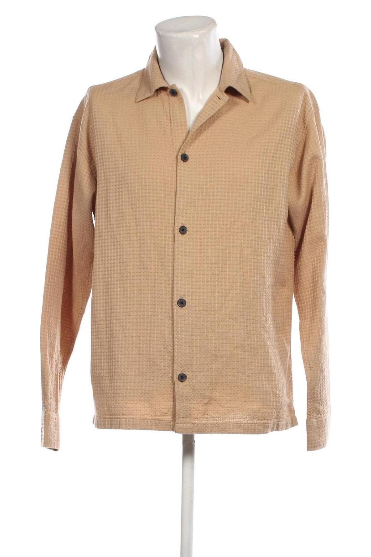 Herrenhemd Jack & Jones, Größe L, Farbe Beige, Preis € 7,49