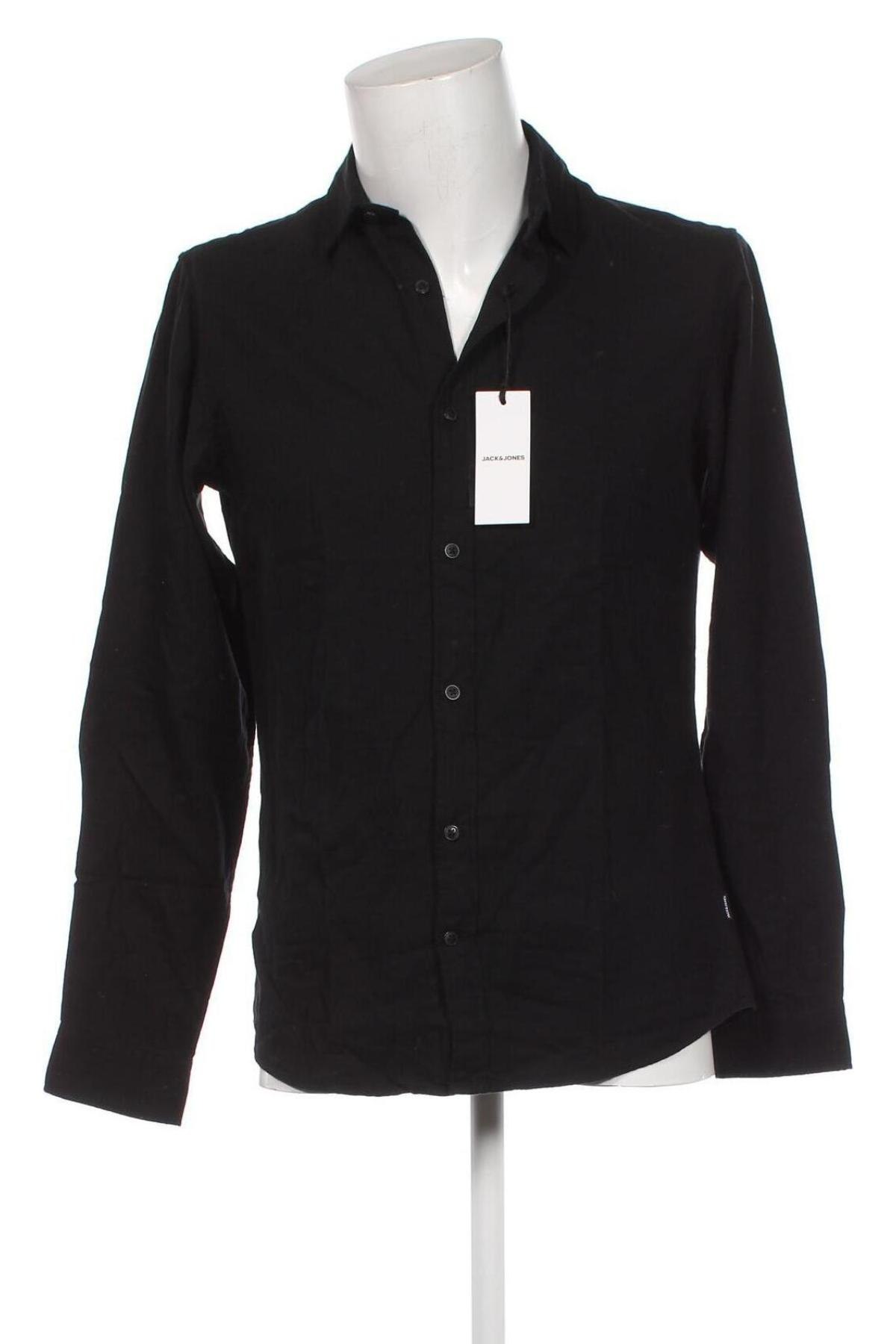 Ανδρικό πουκάμισο Jack & Jones, Μέγεθος S, Χρώμα Μαύρο, Τιμή 19,02 €