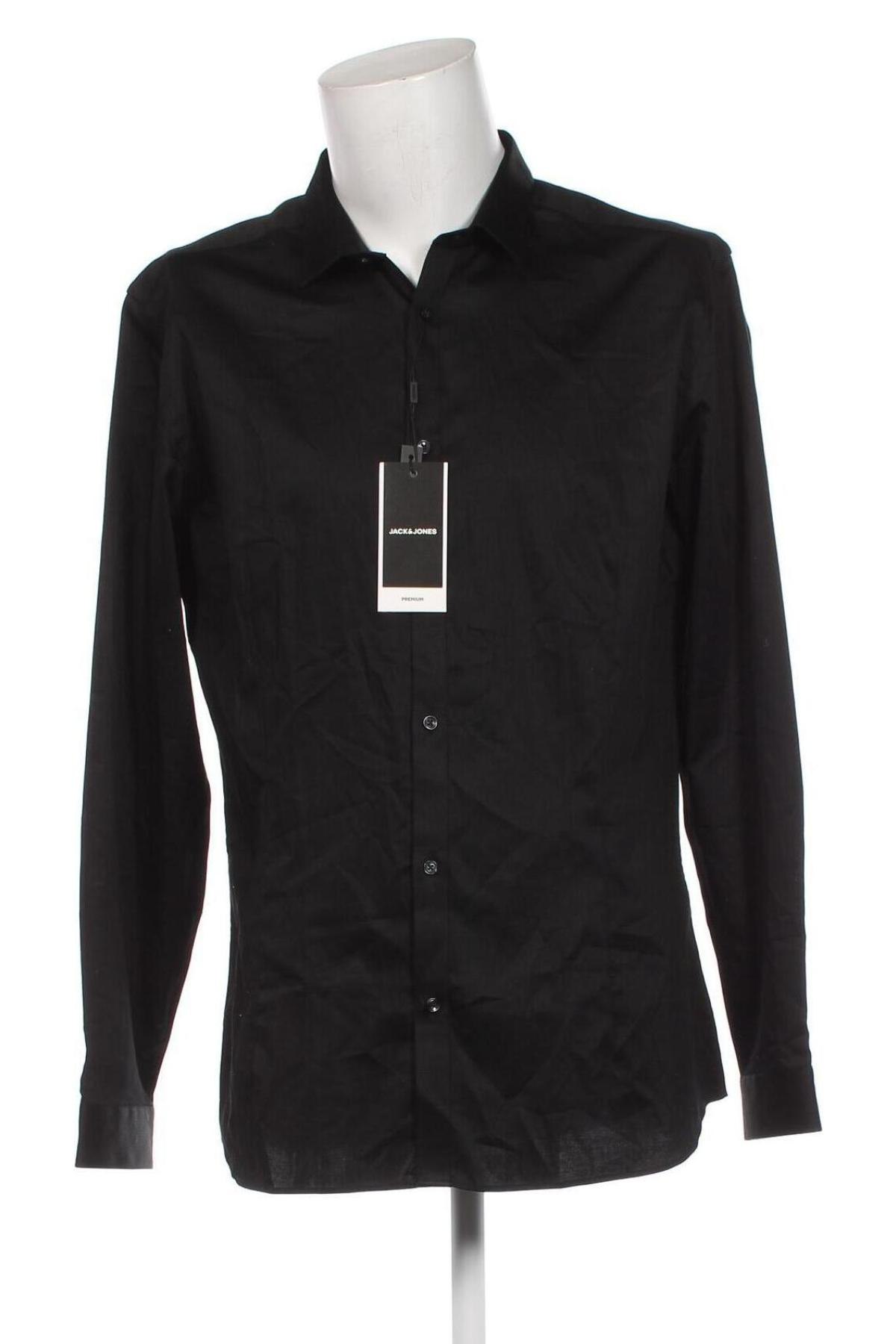Ανδρικό πουκάμισο Jack & Jones PREMIUM, Μέγεθος XXL, Χρώμα Μαύρο, Τιμή 27,78 €