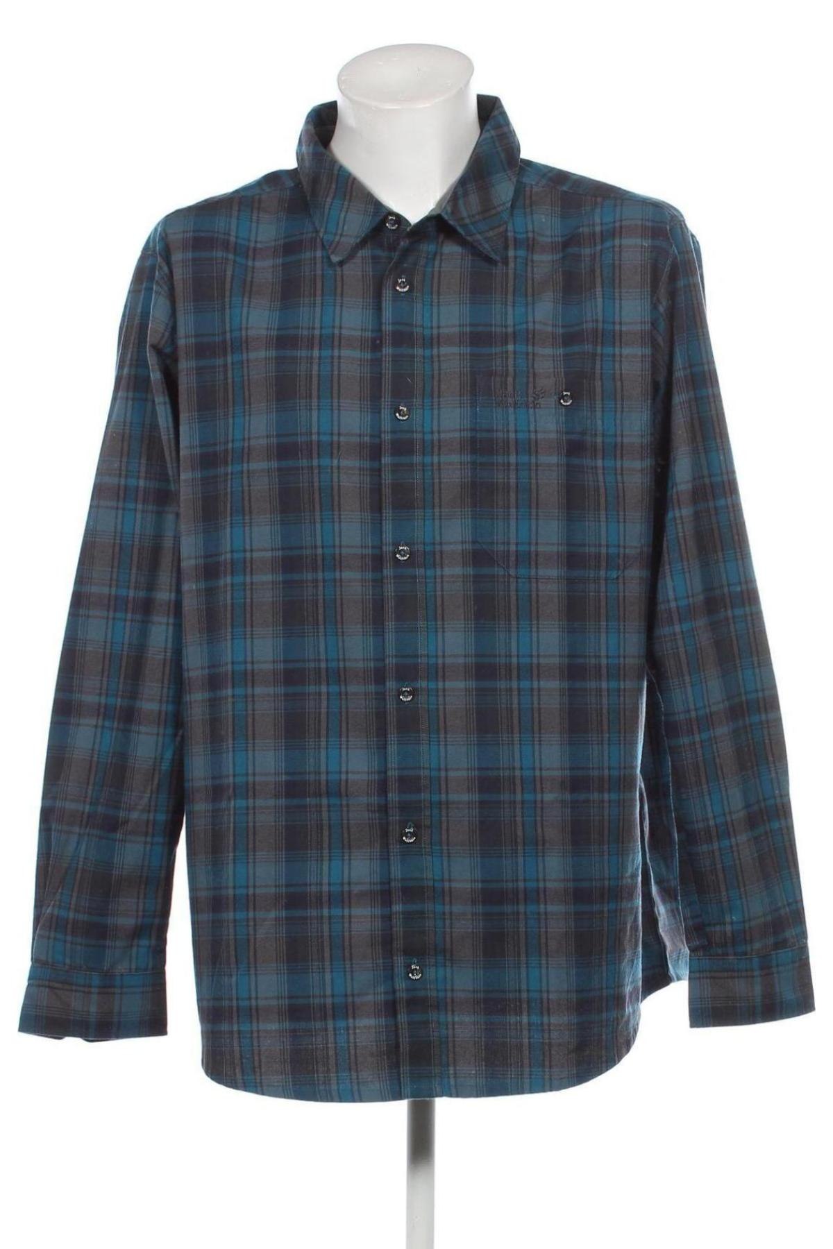 Ανδρικό πουκάμισο Jack Wolfskin, Μέγεθος 3XL, Χρώμα Μπλέ, Τιμή 34,02 €