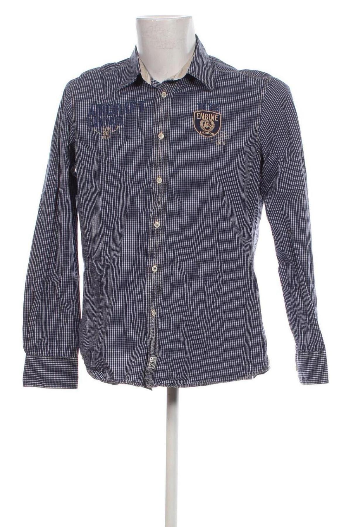 Ανδρικό πουκάμισο Lerros, Μέγεθος M, Χρώμα Μπλέ, Τιμή 10,99 €