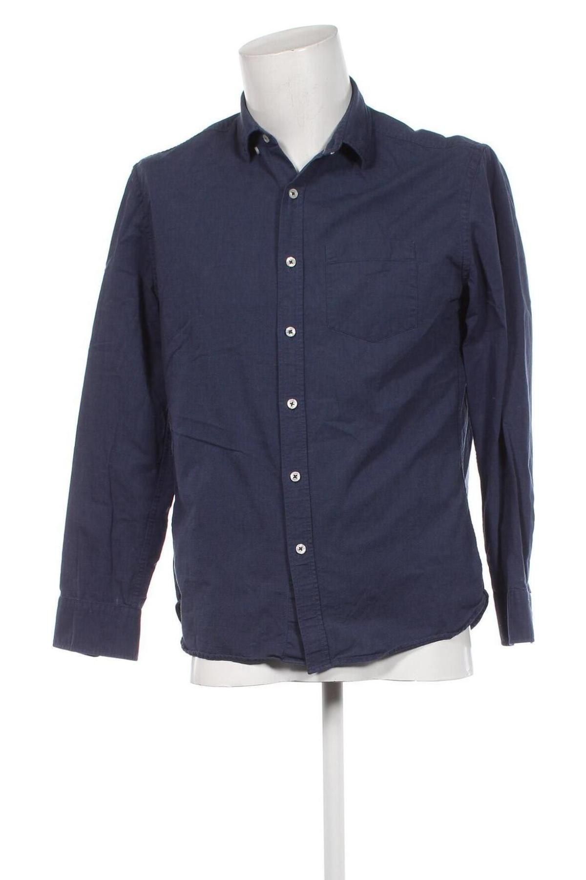 Ανδρικό πουκάμισο Mango, Μέγεθος M, Χρώμα Μπλέ, Τιμή 9,91 €