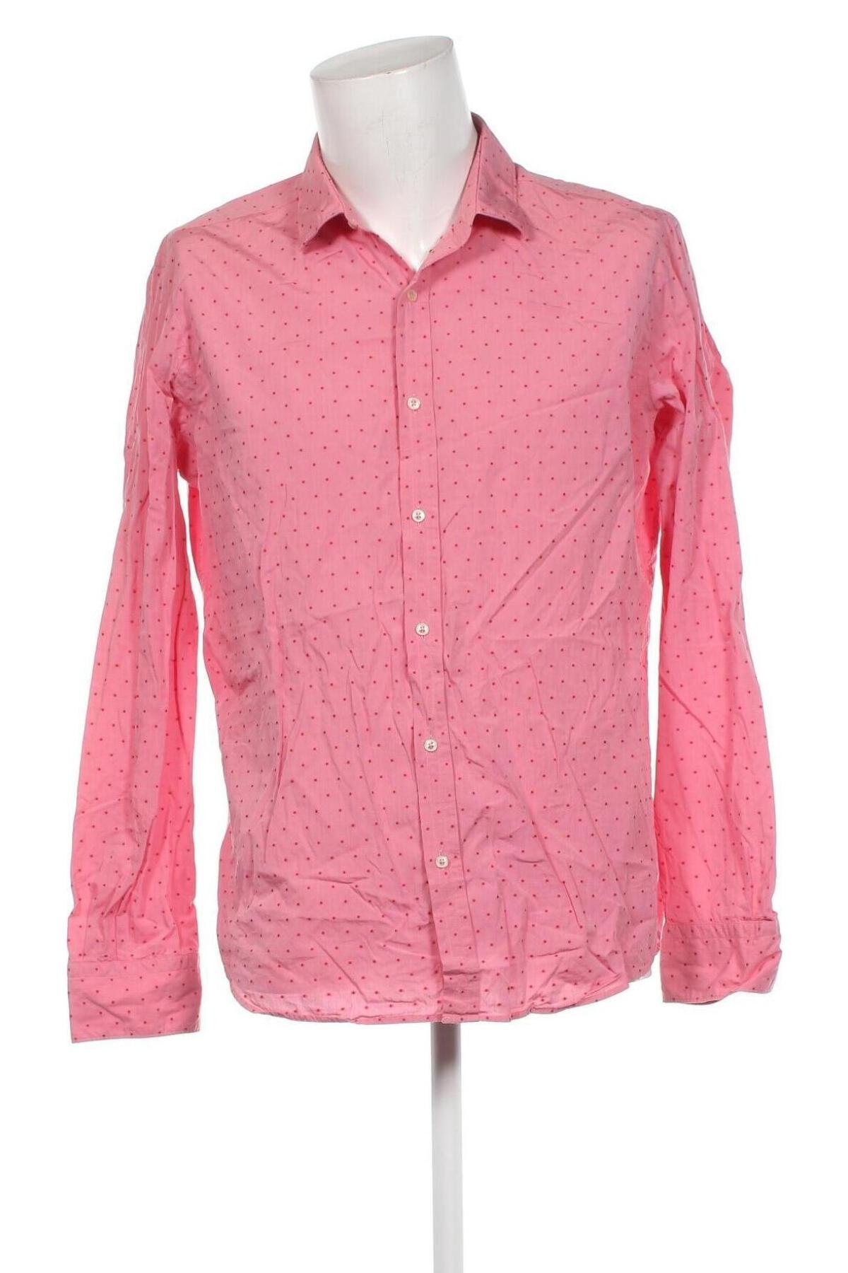 Мъжка риза Massimo Dutti, Размер XL, Цвят Розов, Цена 35,75 лв.