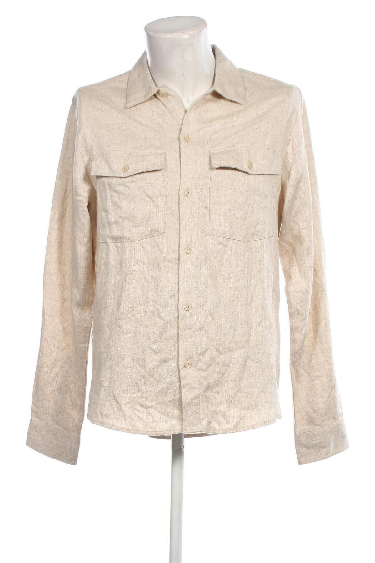 Herrenhemd Only & Sons, Größe L, Farbe Beige, Preis € 13,04