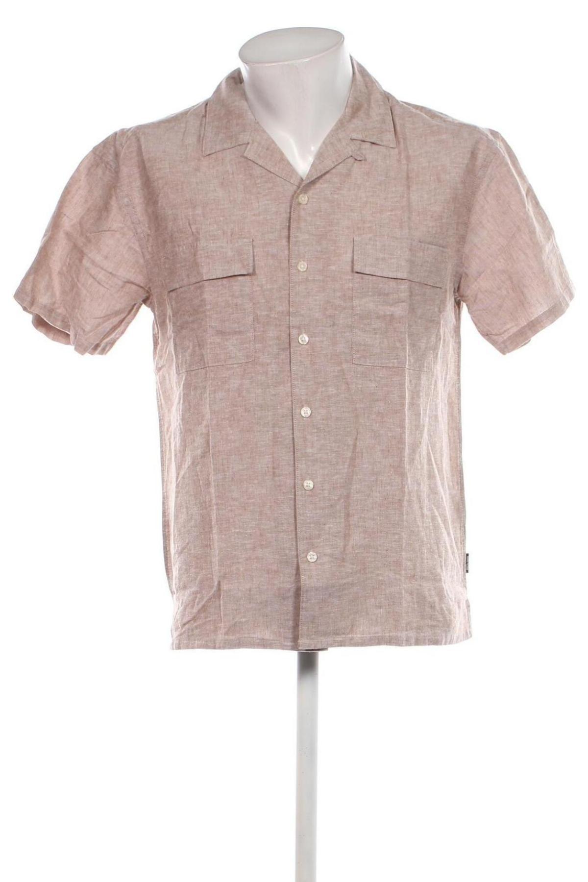 Ανδρικό πουκάμισο Only & Sons, Μέγεθος M, Χρώμα  Μπέζ, Τιμή 12,33 €