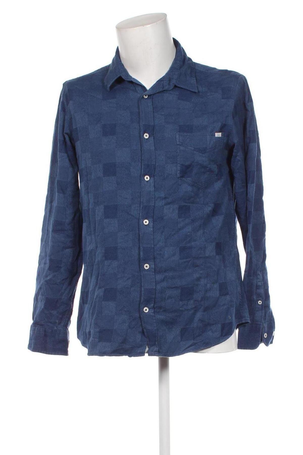 Herrenhemd Originals By Jack & Jones, Größe L, Farbe Blau, Preis € 10,65