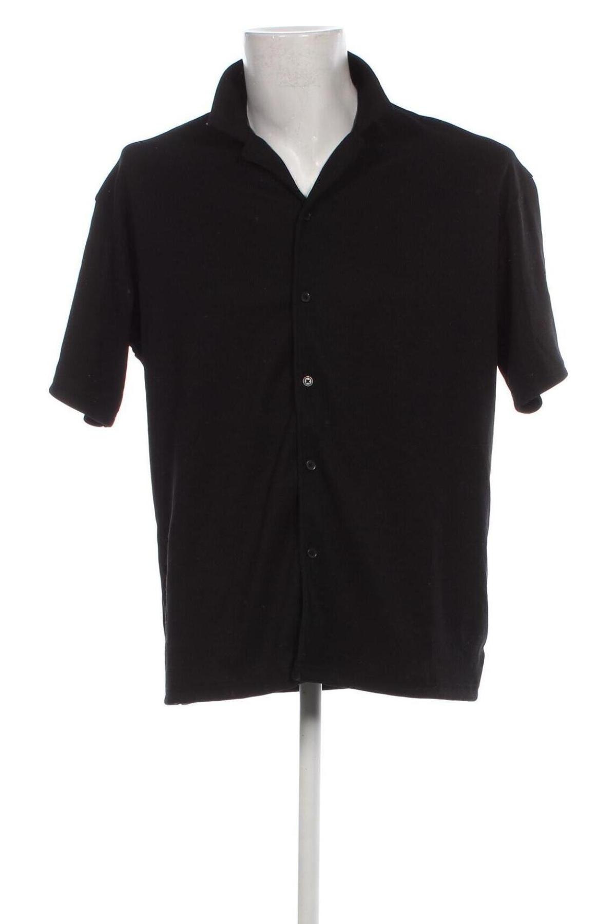 Ανδρικό πουκάμισο Originals By Jack & Jones, Μέγεθος L, Χρώμα Μαύρο, Τιμή 22,62 €