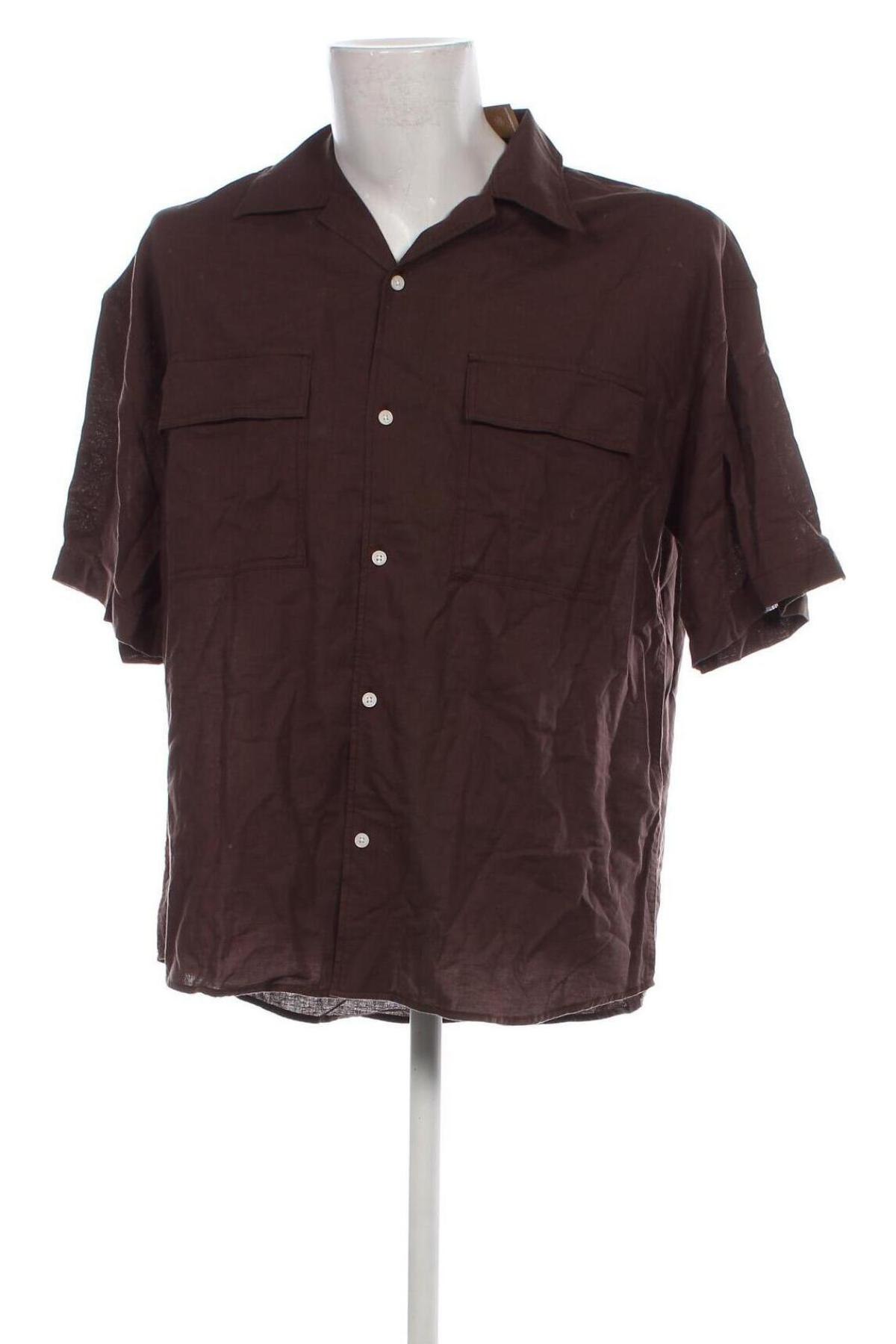 Ανδρικό πουκάμισο Originals By Jack & Jones, Μέγεθος L, Χρώμα Καφέ, Τιμή 23,81 €