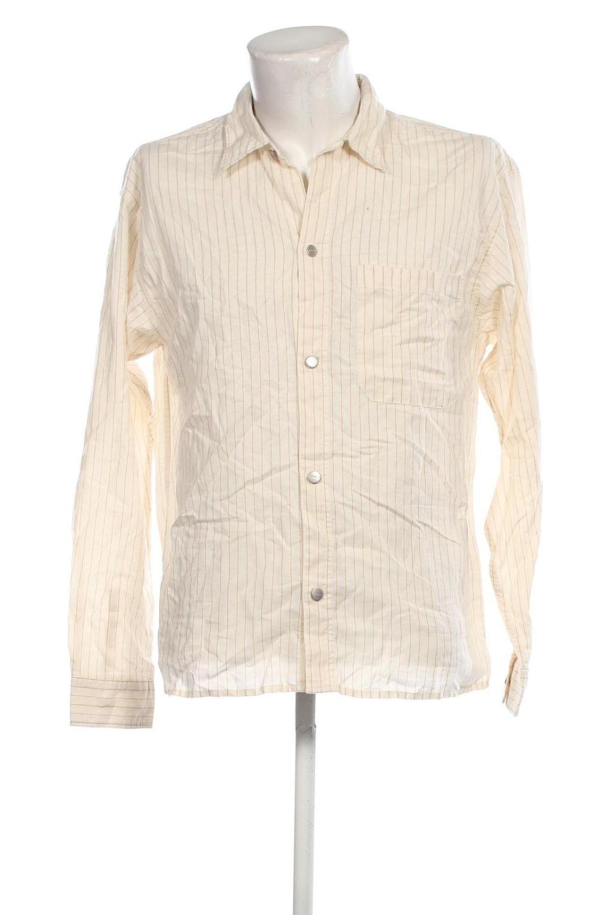 Ανδρικό πουκάμισο Originals By Jack & Jones, Μέγεθος L, Χρώμα Εκρού, Τιμή 21,83 €