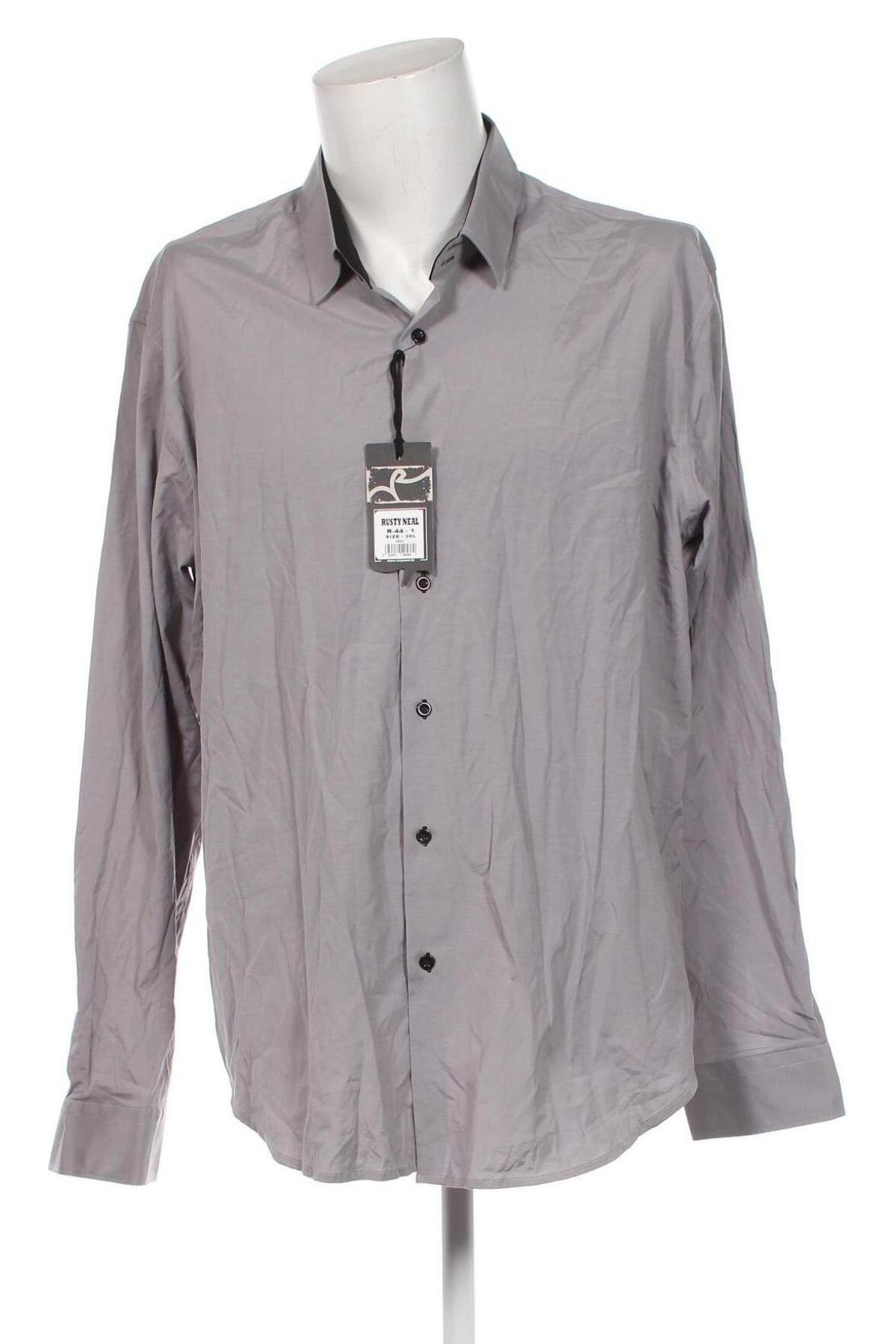 Ανδρικό πουκάμισο Rusty Neal, Μέγεθος 3XL, Χρώμα Γκρί, Τιμή 19,05 €