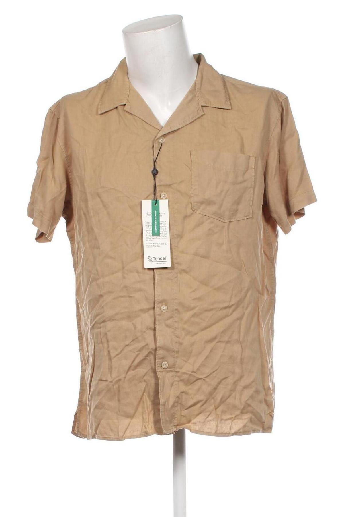 Herrenhemd Selected Homme, Größe XL, Farbe Beige, Preis 37,71 €