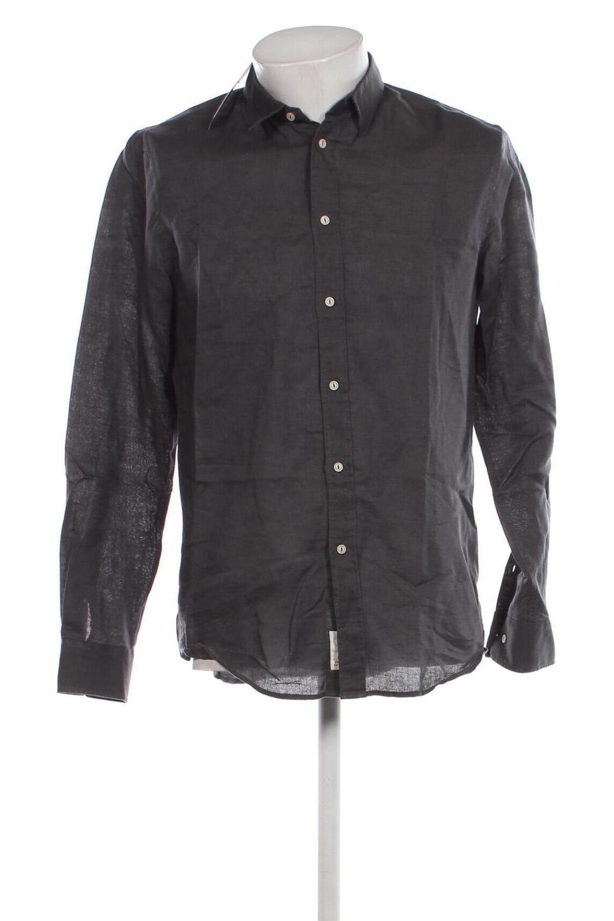 Herrenhemd Sisley, Größe M, Farbe Grau, Preis 63,92 €