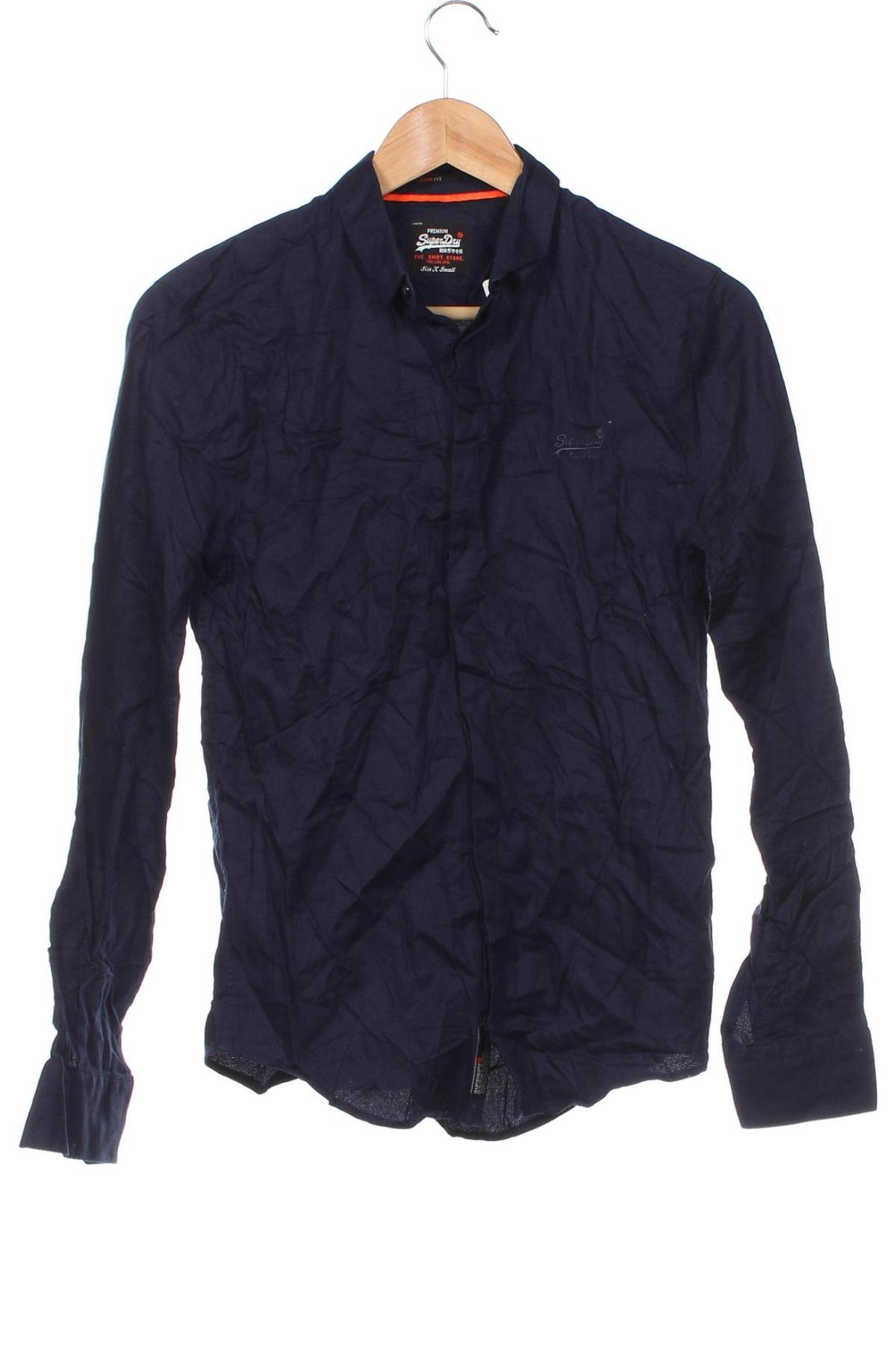Ανδρικό πουκάμισο Superdry, Μέγεθος XS, Χρώμα Μπλέ, Τιμή 14,47 €