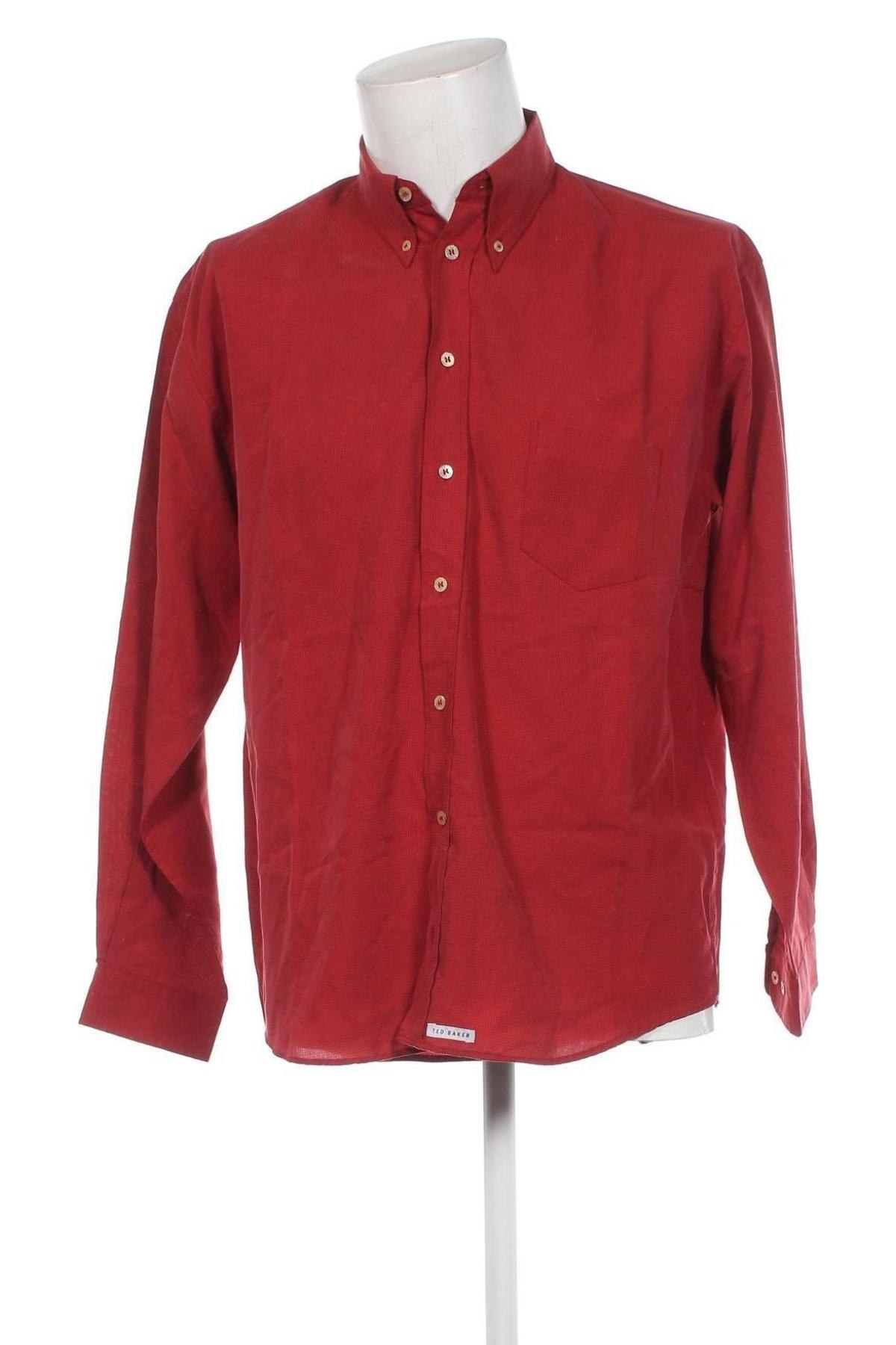 Herrenhemd Ted Baker, Größe M, Farbe Rot, Preis € 39,83