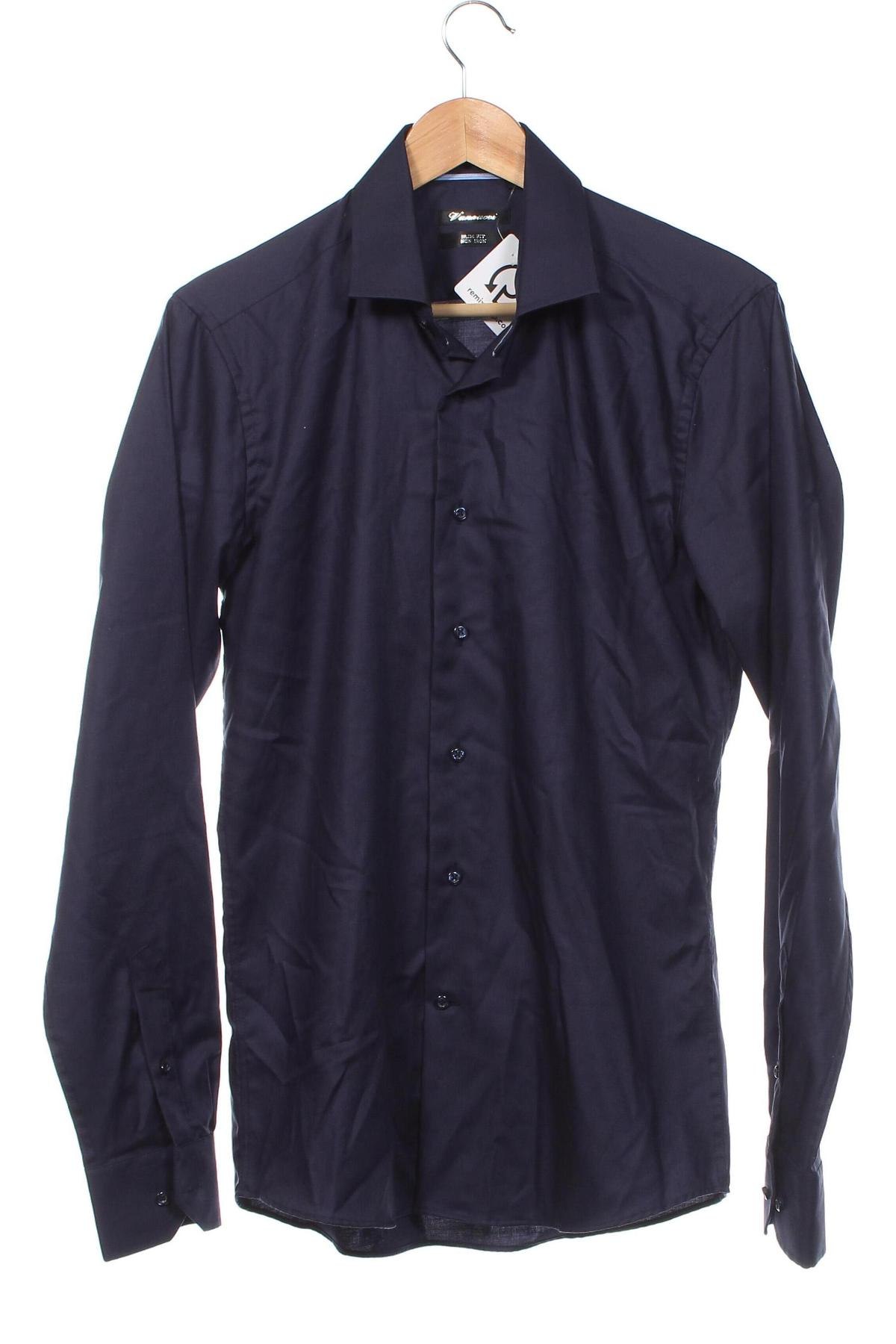 Мъжка риза Vannucci, Размер M, Цвят Син, Цена 12,40 лв.