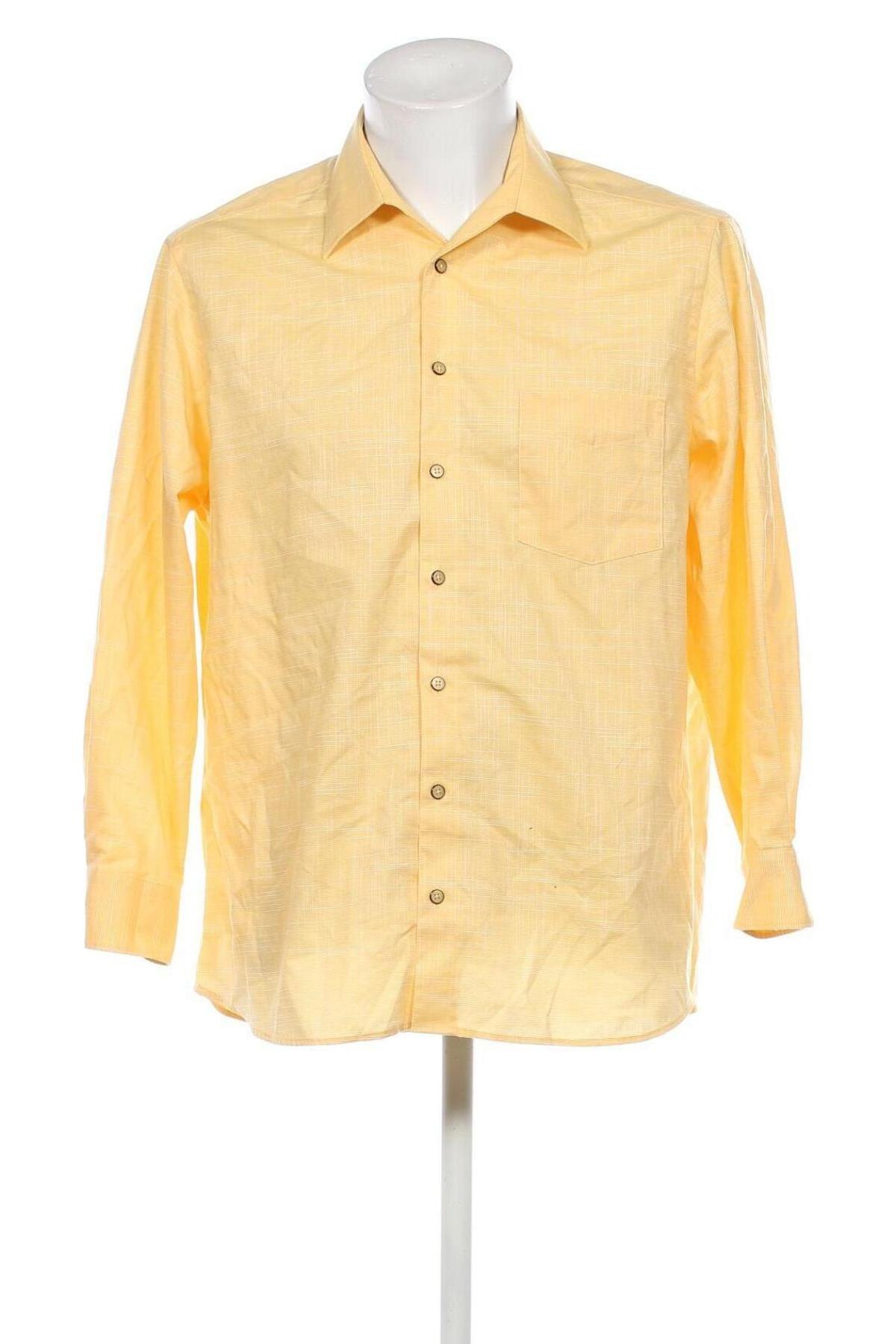 Ανδρικό πουκάμισο Walbusch, Μέγεθος L, Χρώμα Κίτρινο, Τιμή 17,01 €