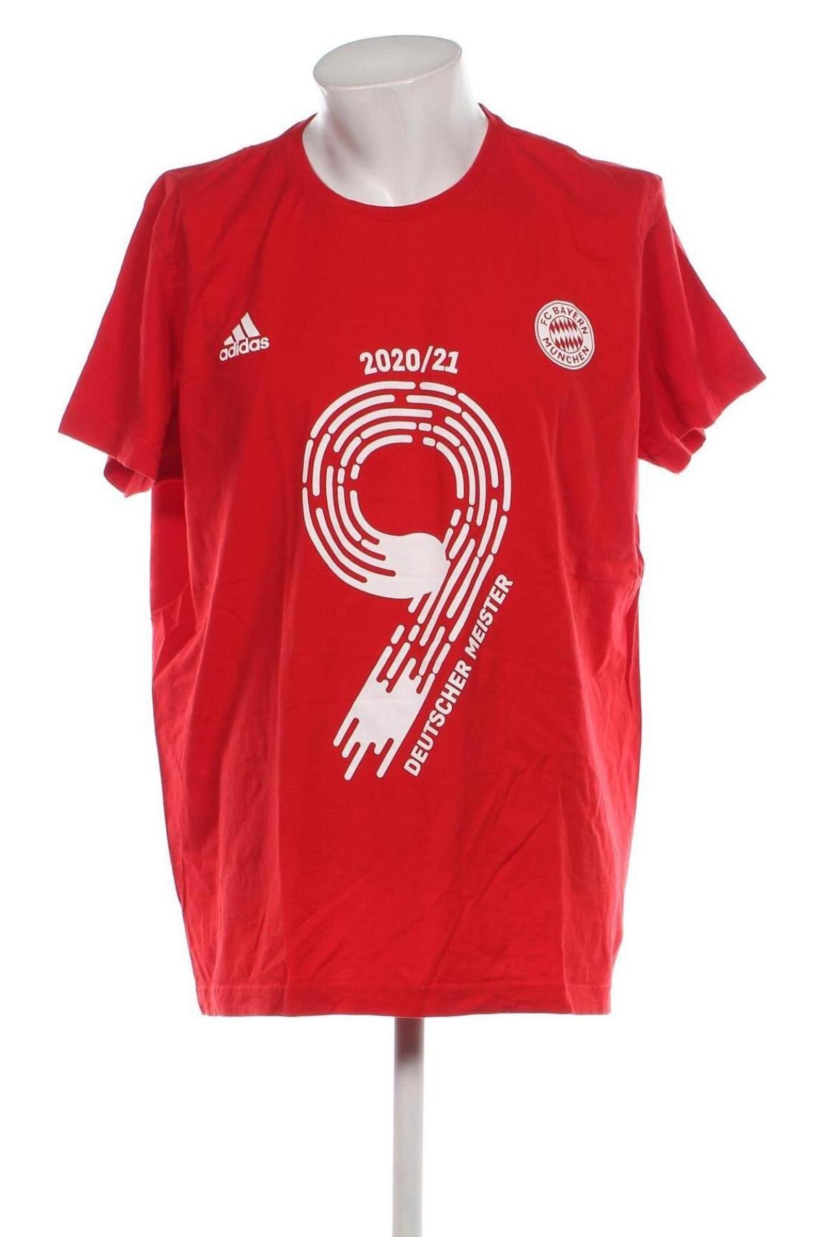 Herren T-Shirt Adidas, Größe XXL, Farbe Rot, Preis 16,91 €