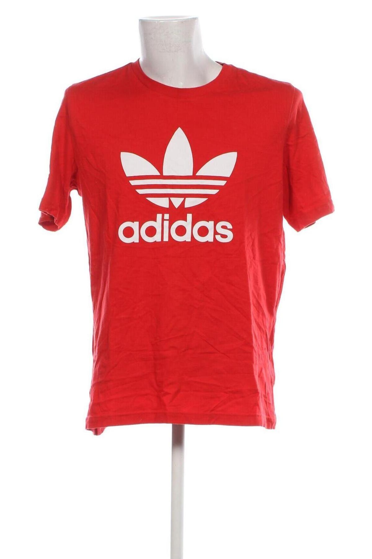 Herren T-Shirt Adidas, Größe L, Farbe Rot, Preis € 15,66