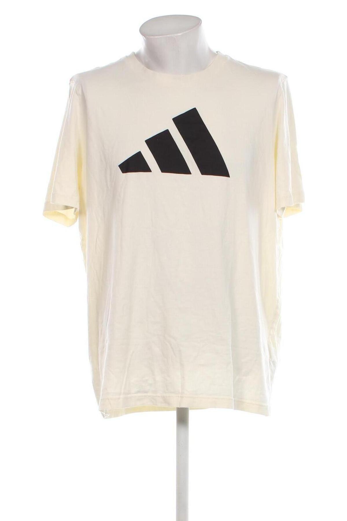 Ανδρικό t-shirt Adidas, Μέγεθος XL, Χρώμα Εκρού, Τιμή 15,46 €