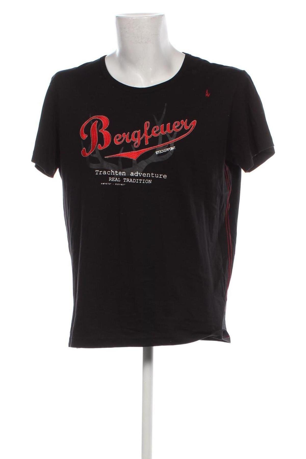 Ανδρικό t-shirt Bergfeuer, Μέγεθος XXL, Χρώμα Μαύρο, Τιμή 13,91 €