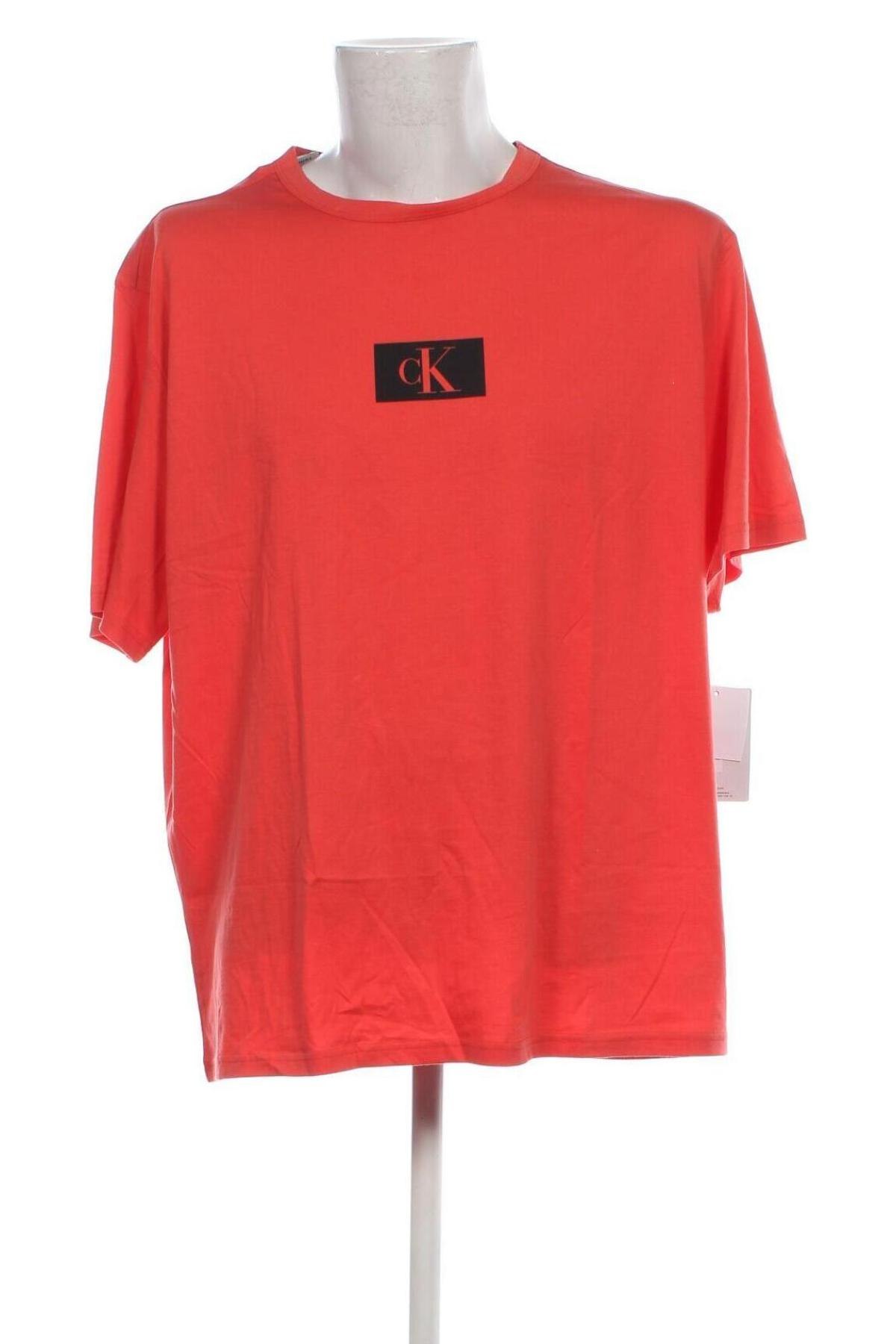 Męski T-shirt Calvin Klein, Rozmiar XL, Kolor Czerwony, Cena 205,24 zł