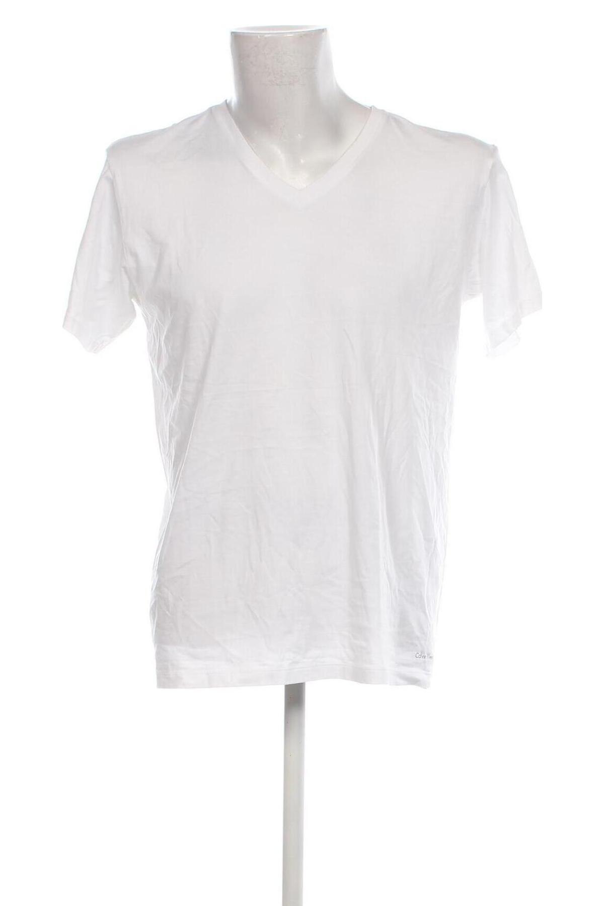 Herren T-Shirt Calvin Klein, Größe L, Farbe Weiß, Preis € 22,48