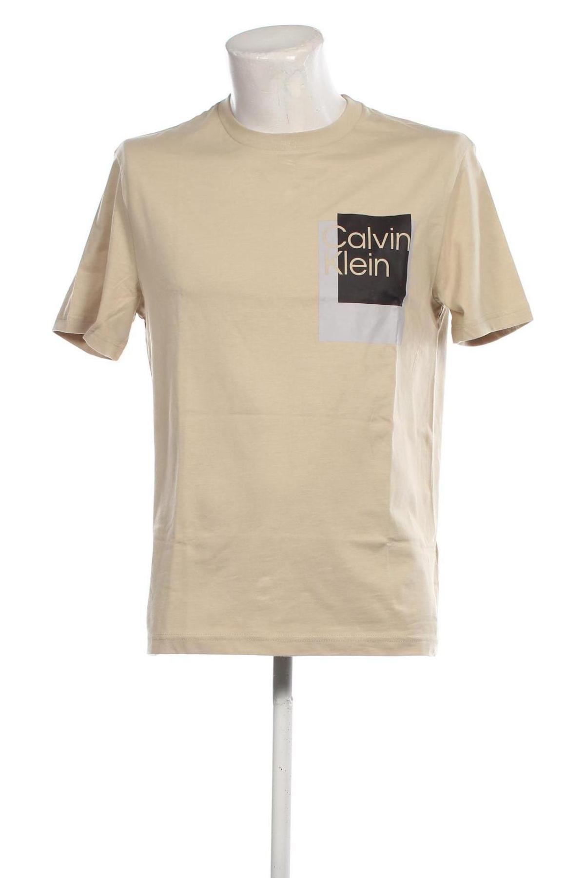 Ανδρικό t-shirt Calvin Klein, Μέγεθος L, Χρώμα  Μπέζ, Τιμή 39,69 €