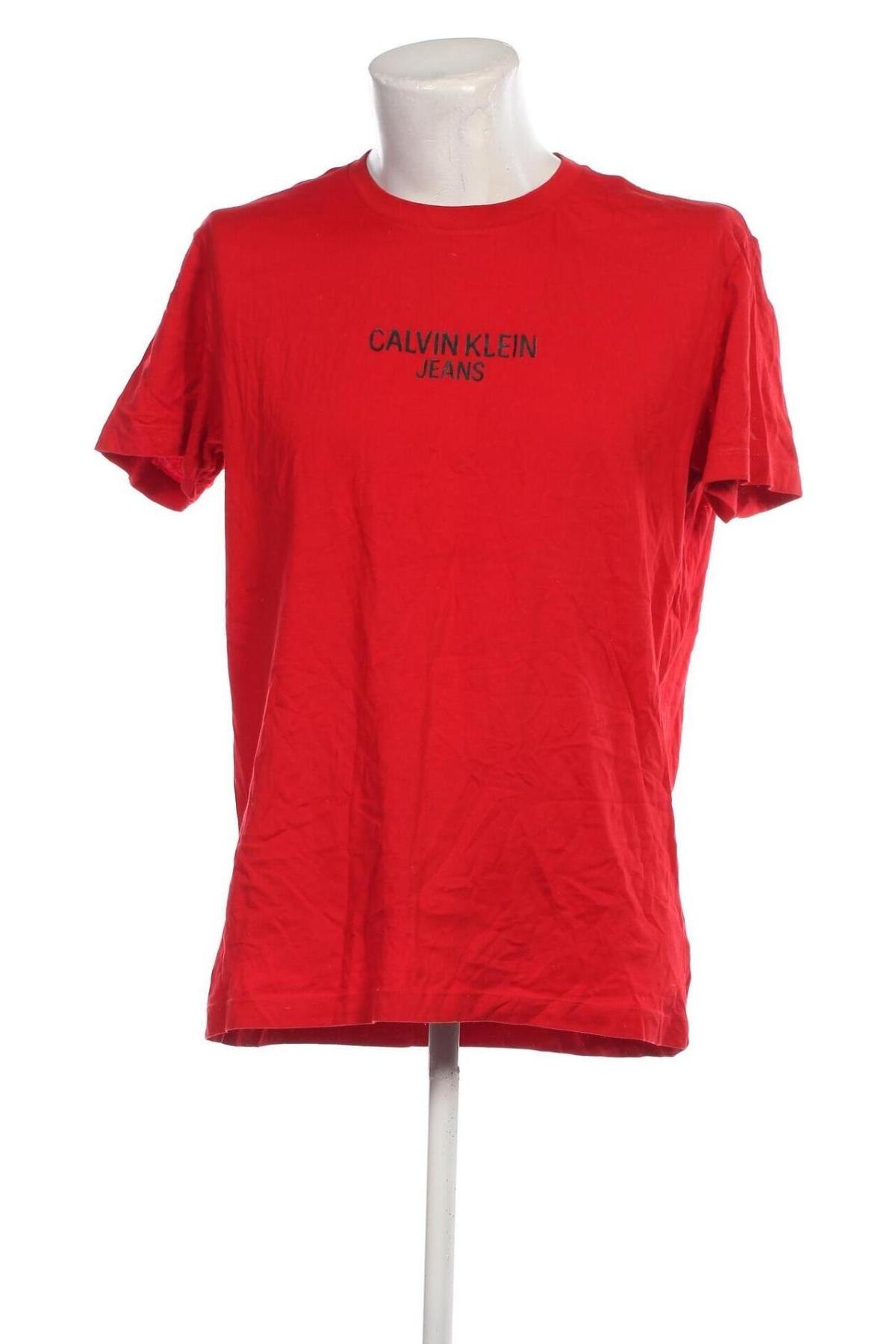Herren T-Shirt Calvin Klein Jeans, Größe L, Farbe Rot, Preis € 23,66